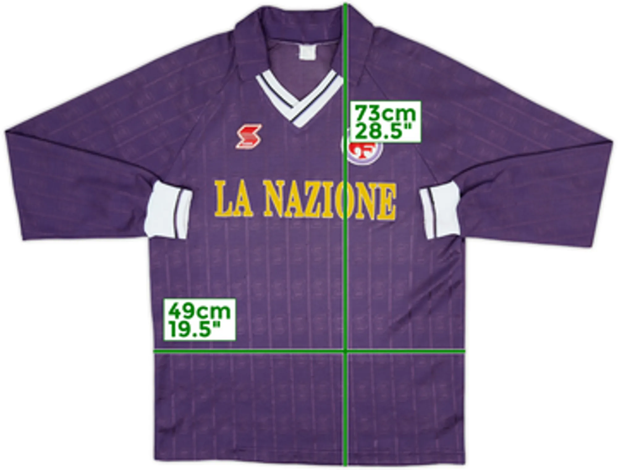 1990-91 Fiorentina Home L/S Shirt - 7/10 - (L)