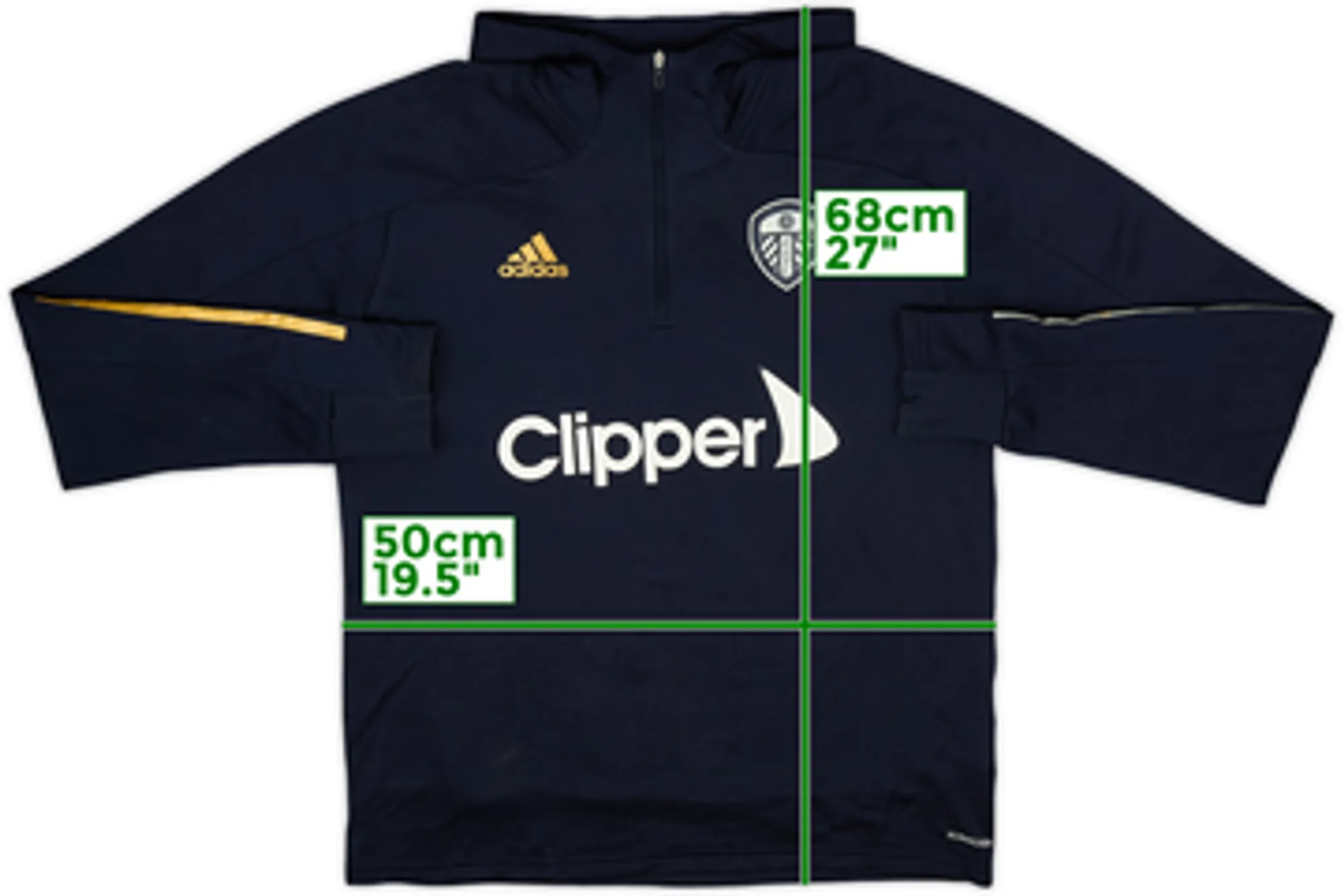 2020-21 Leeds United adidas 1/4 Zip Drill Top - 6/10 - (M)