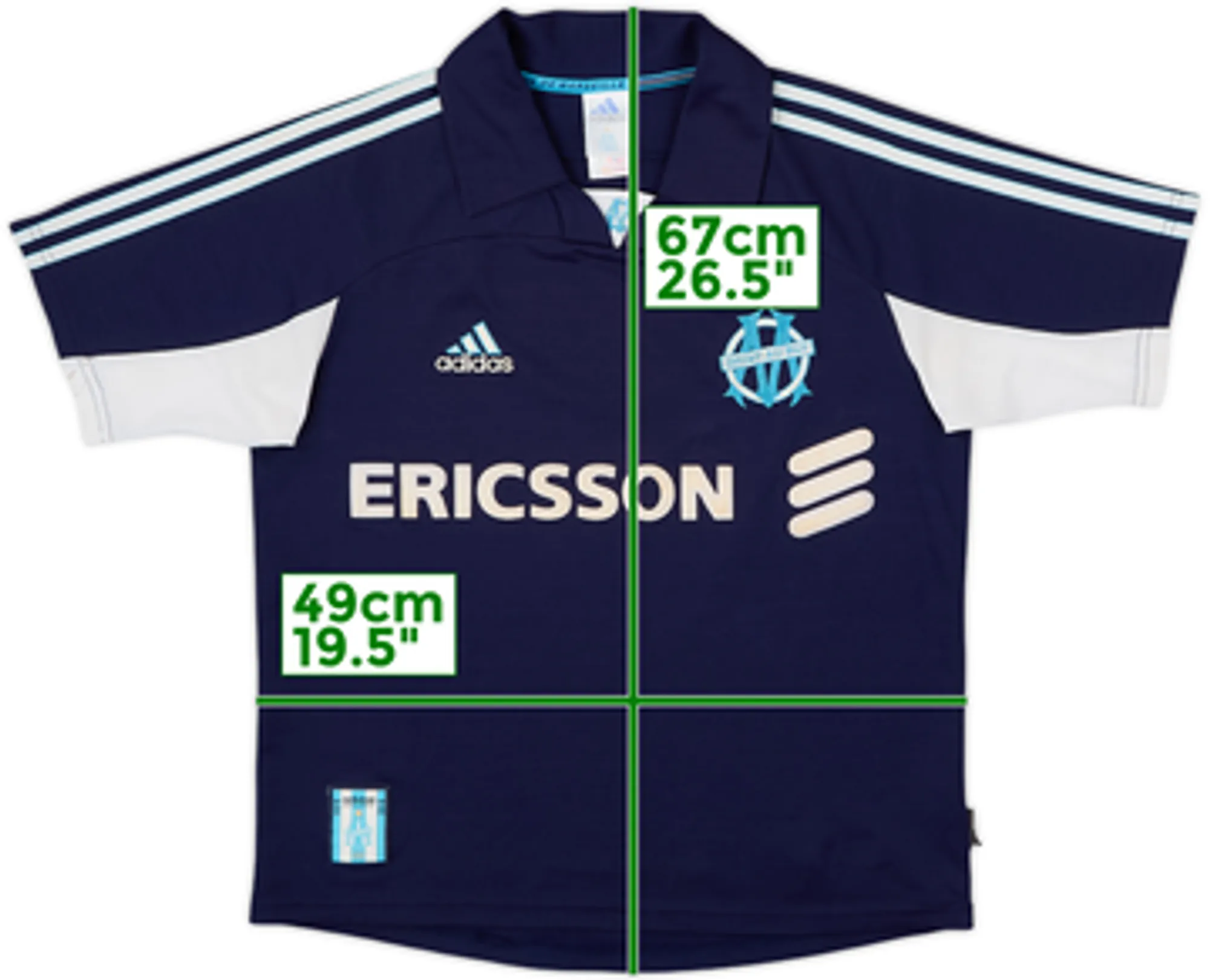 1999-00 Olympique Marseille Away Shirt - 8/10 - (Y)