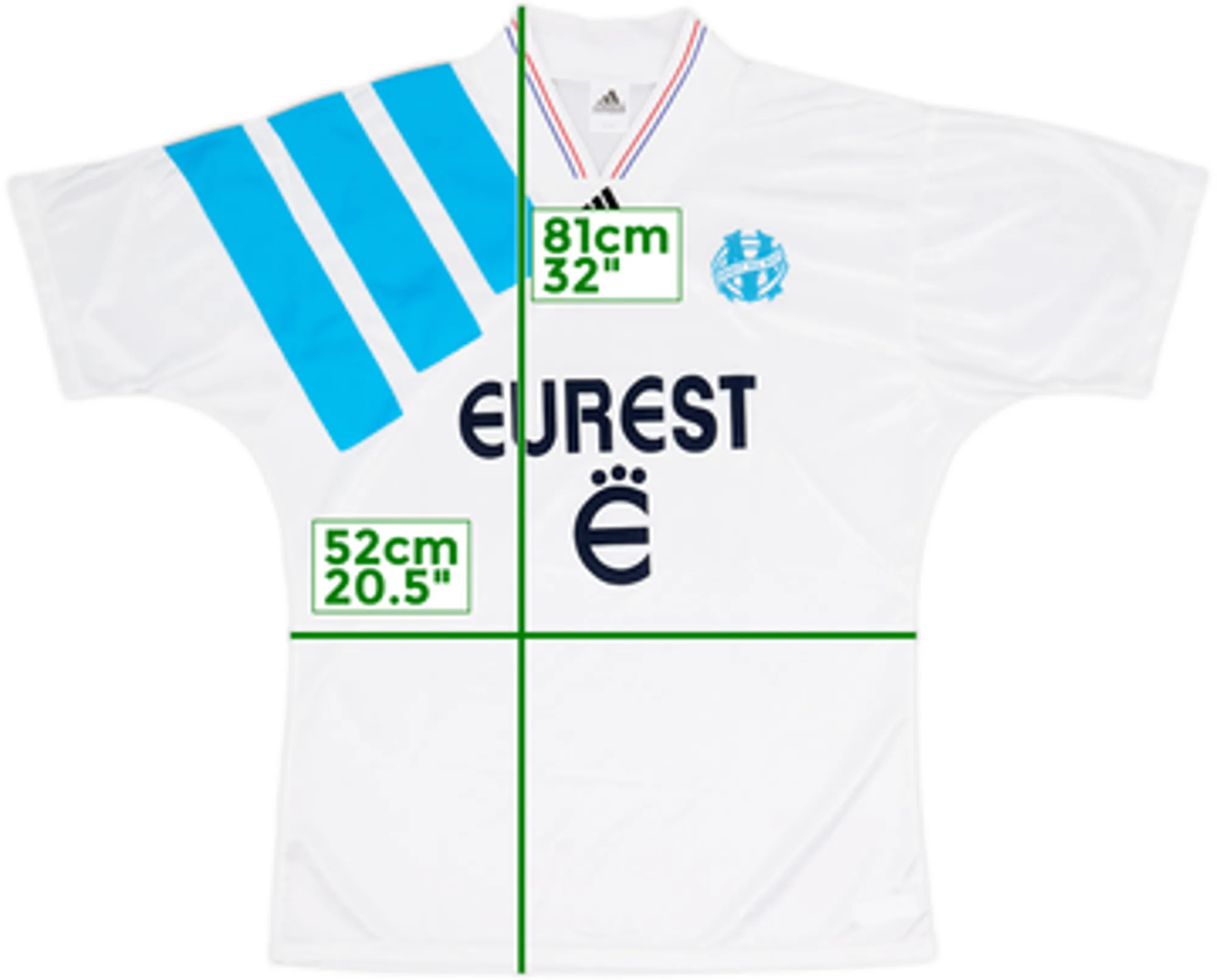 1993-94 Olympique Marseille Home Shirt - 8/10 - (L)