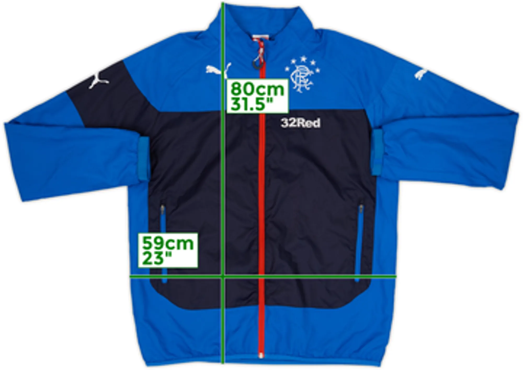 2014-15 Rangers Puma Track Jacket - 10/10 - (L)