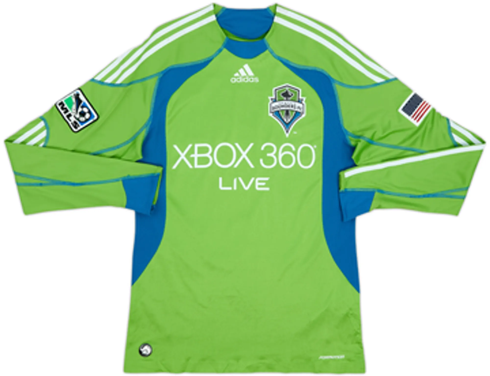 2009-10 Seattle Sounders Player Issue Home L/S Shirt Ljungberg #10 - 6/10 - (S)