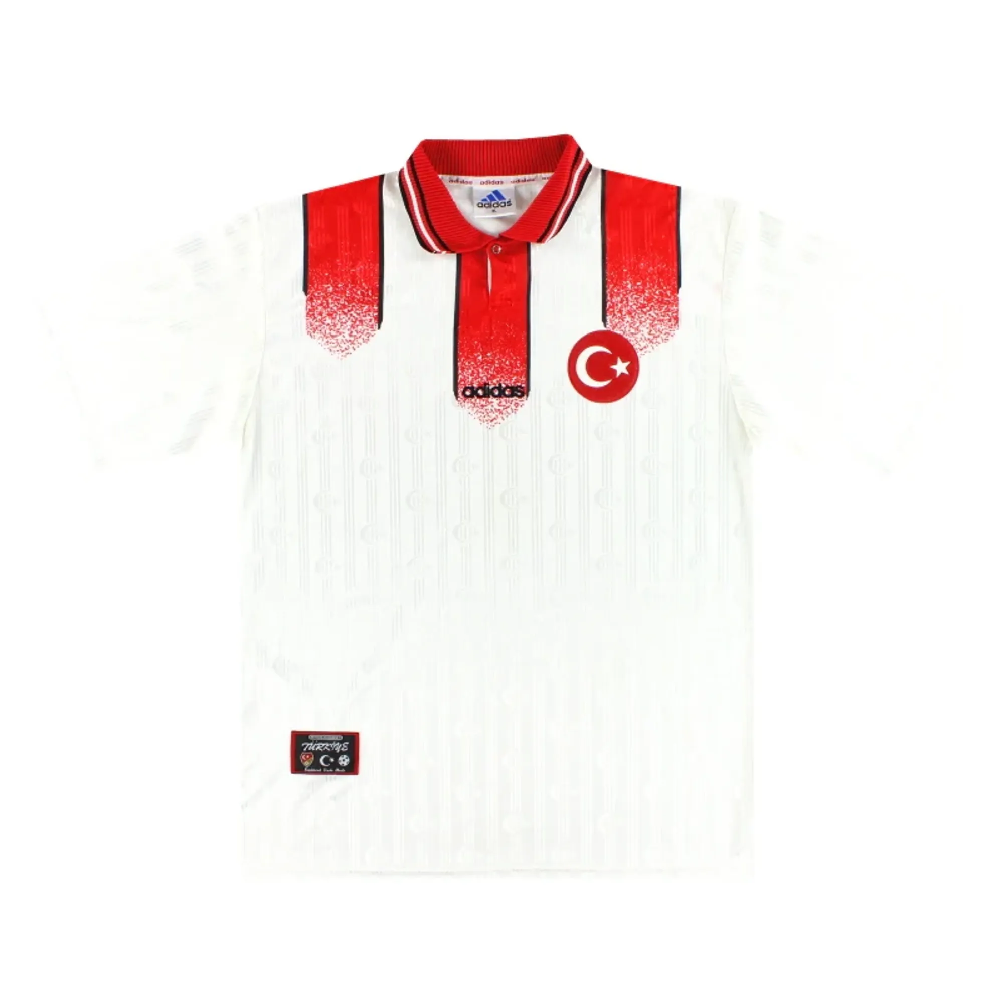 1996-98 Turkey adidas Away Shirt M - Turkey / Very Good 