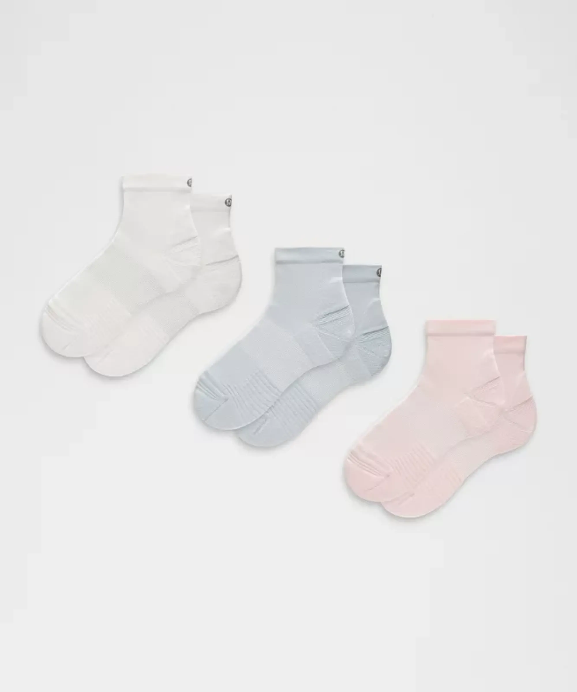 lululemon – Power Stride Ankle Socks 3 Pack – Color Pink/White/Blue – Size Large