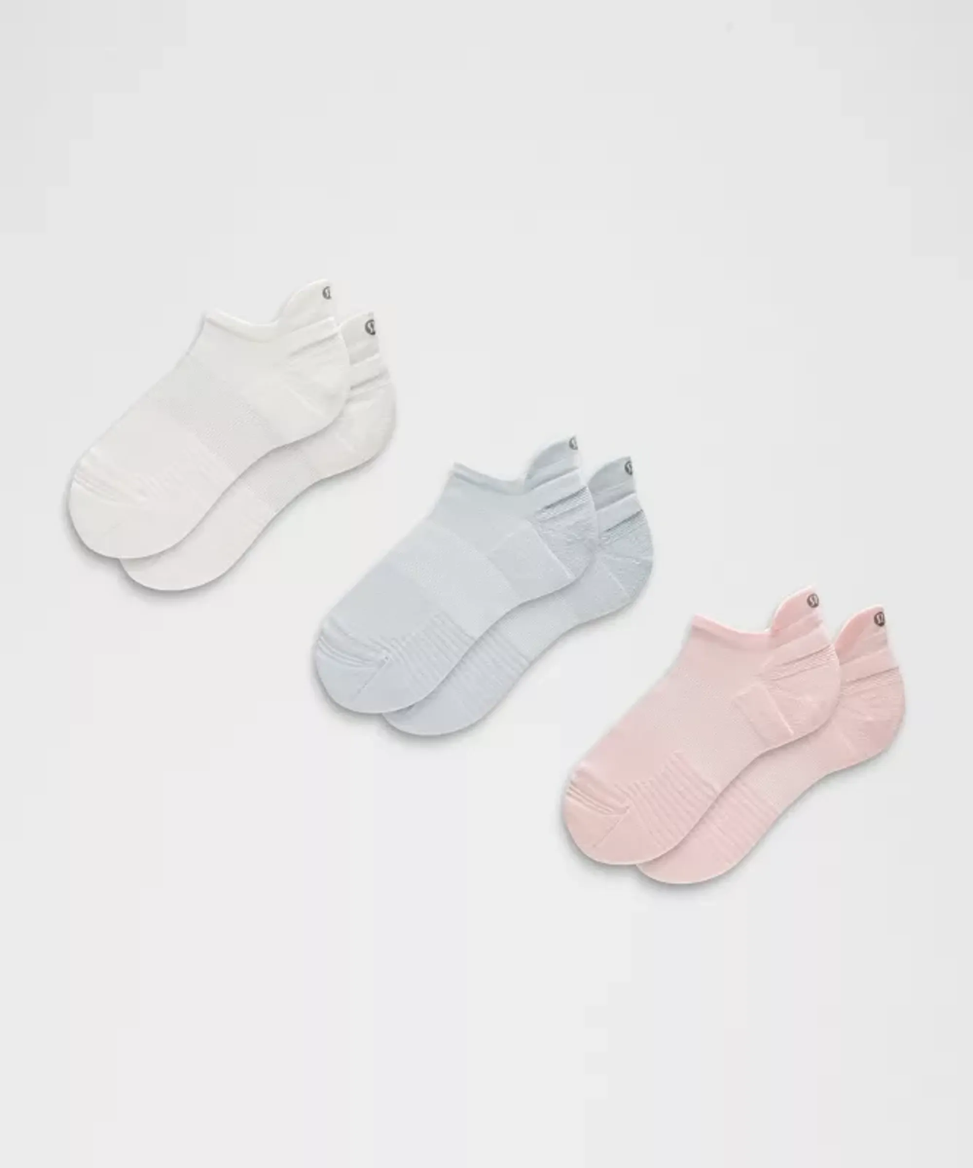lululemon – Power Stride Tab Socks 3 Pack – Color Pink/White/Blue – Size Large