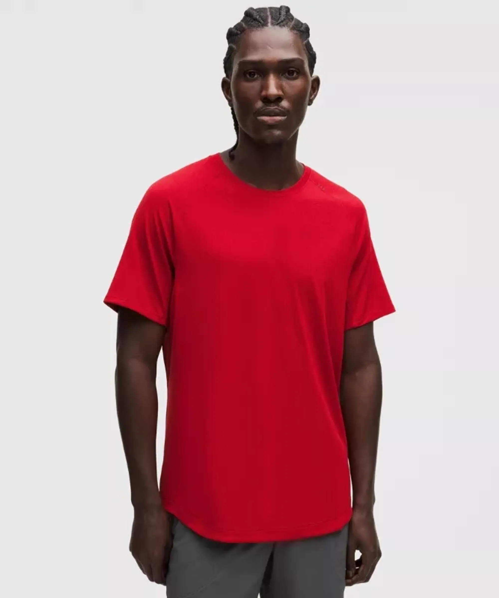 lululemon – Men's License to Train Short-Sleeve Shirt – Color Red/Neon – Size Large