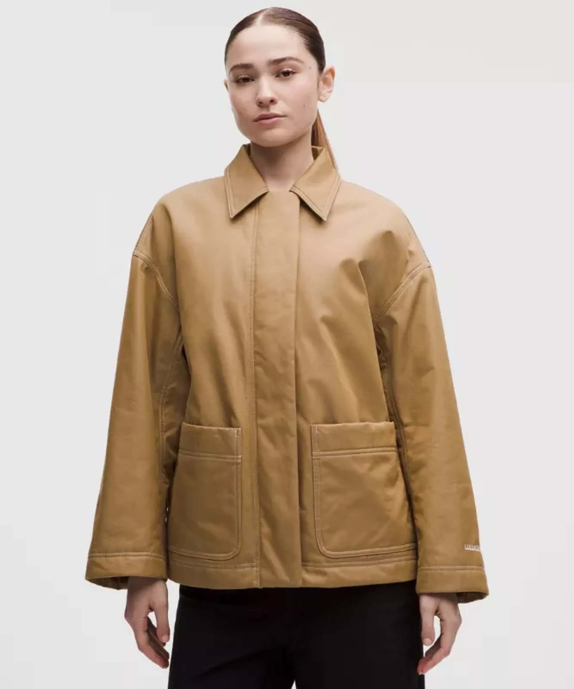 lululemon – Women's Cotton Twill Insulated Jacket – Color Brown – Size Large