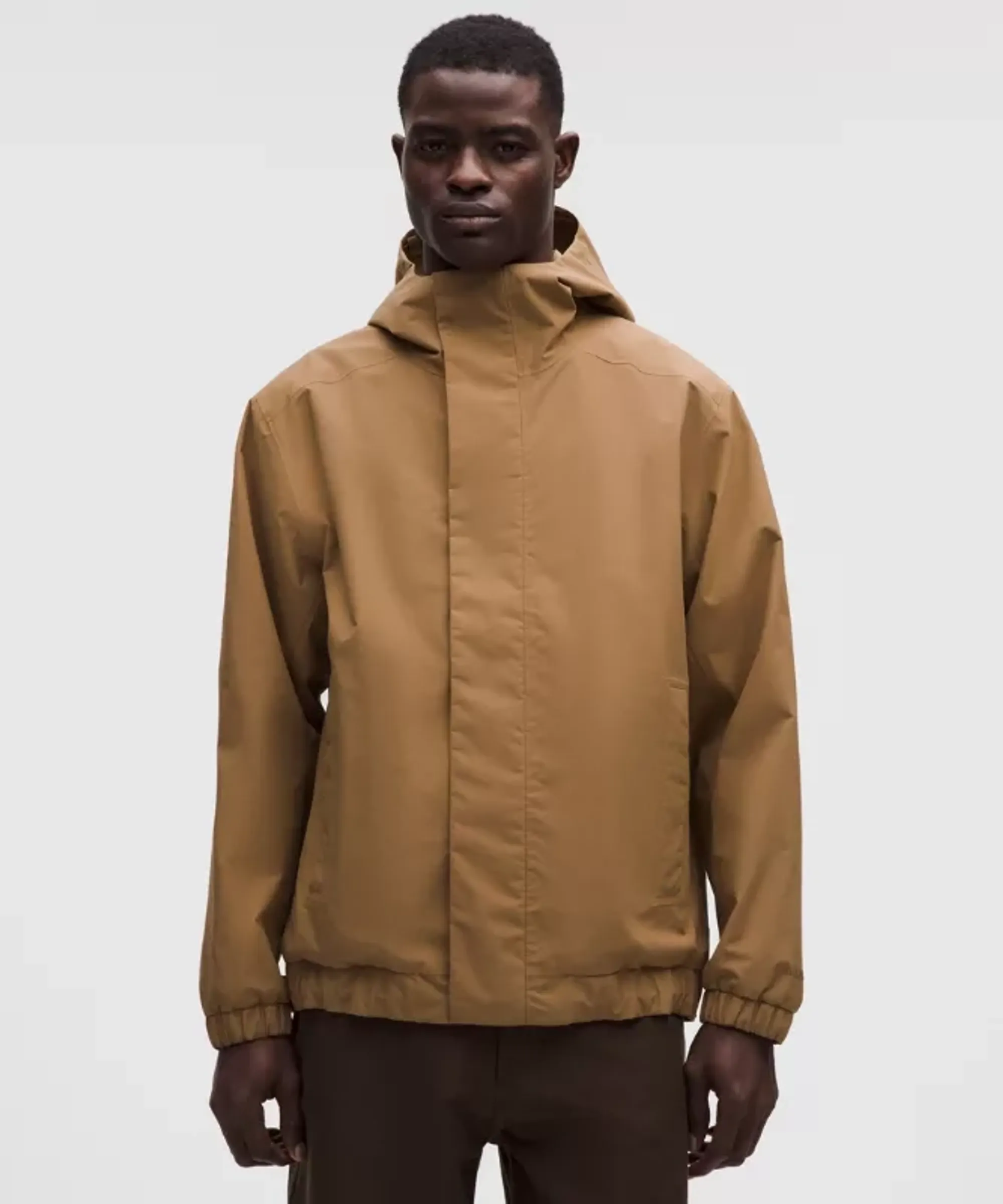 lululemon – Men's Waterproof Cinch-Hem Jacket – Color Brown/Khaki – Size XS