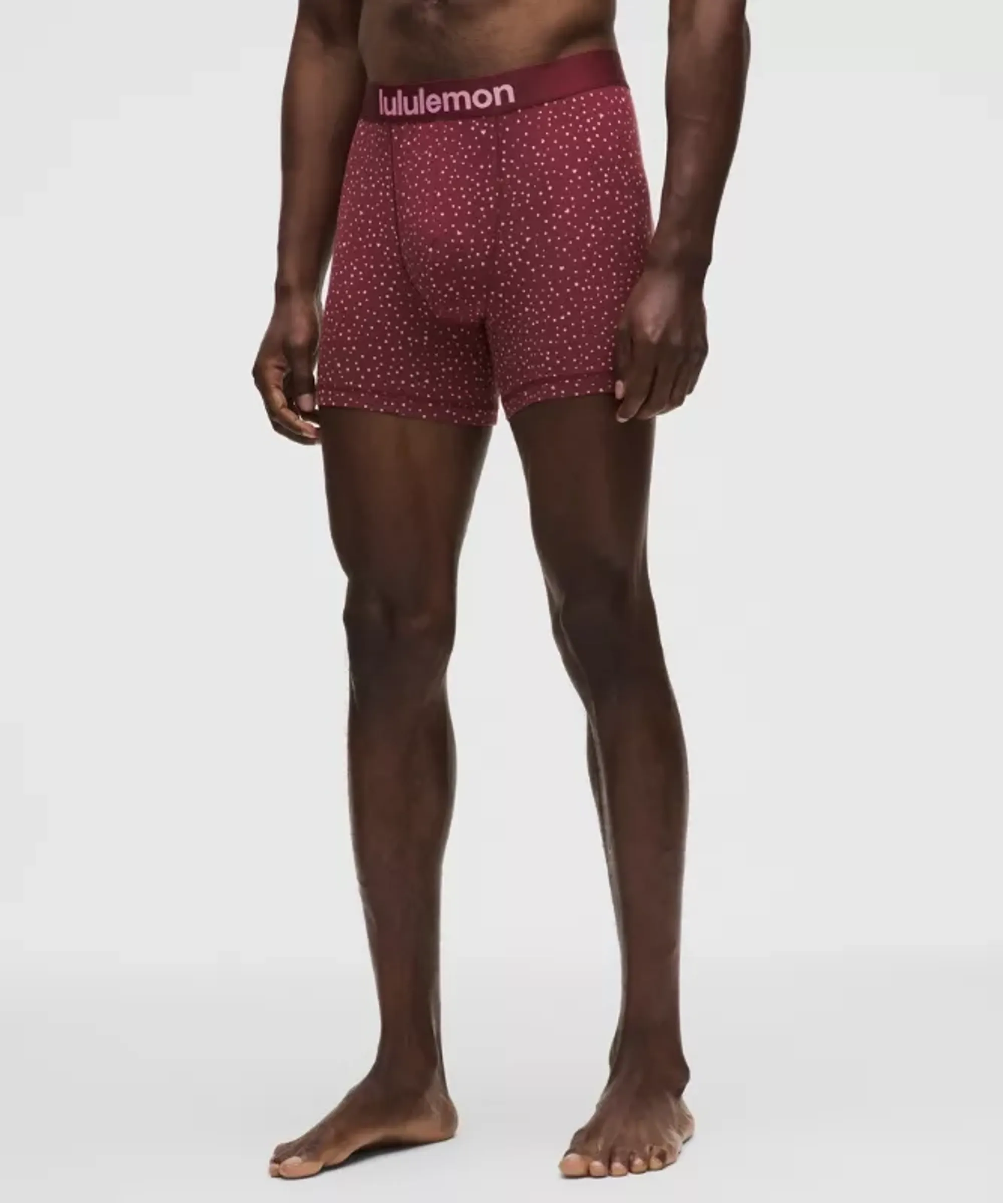 lululemon – Men's Always In Motion Boxers Briefs – 5" – Color Burgundy/Red – Size Large