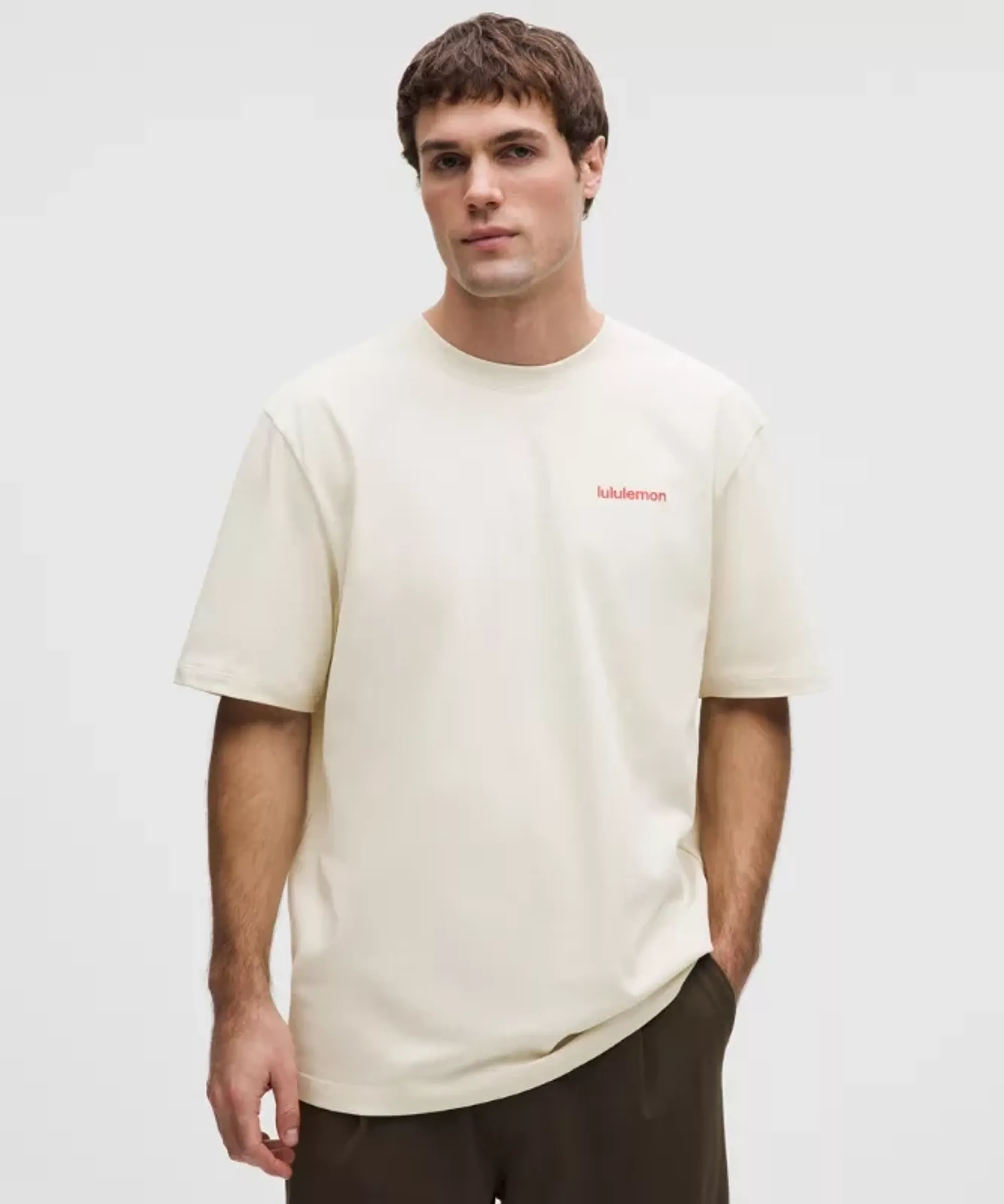 lululemon – Men's Heavyweight Jersey T-Shirt Wordmark – Color White – Size Large