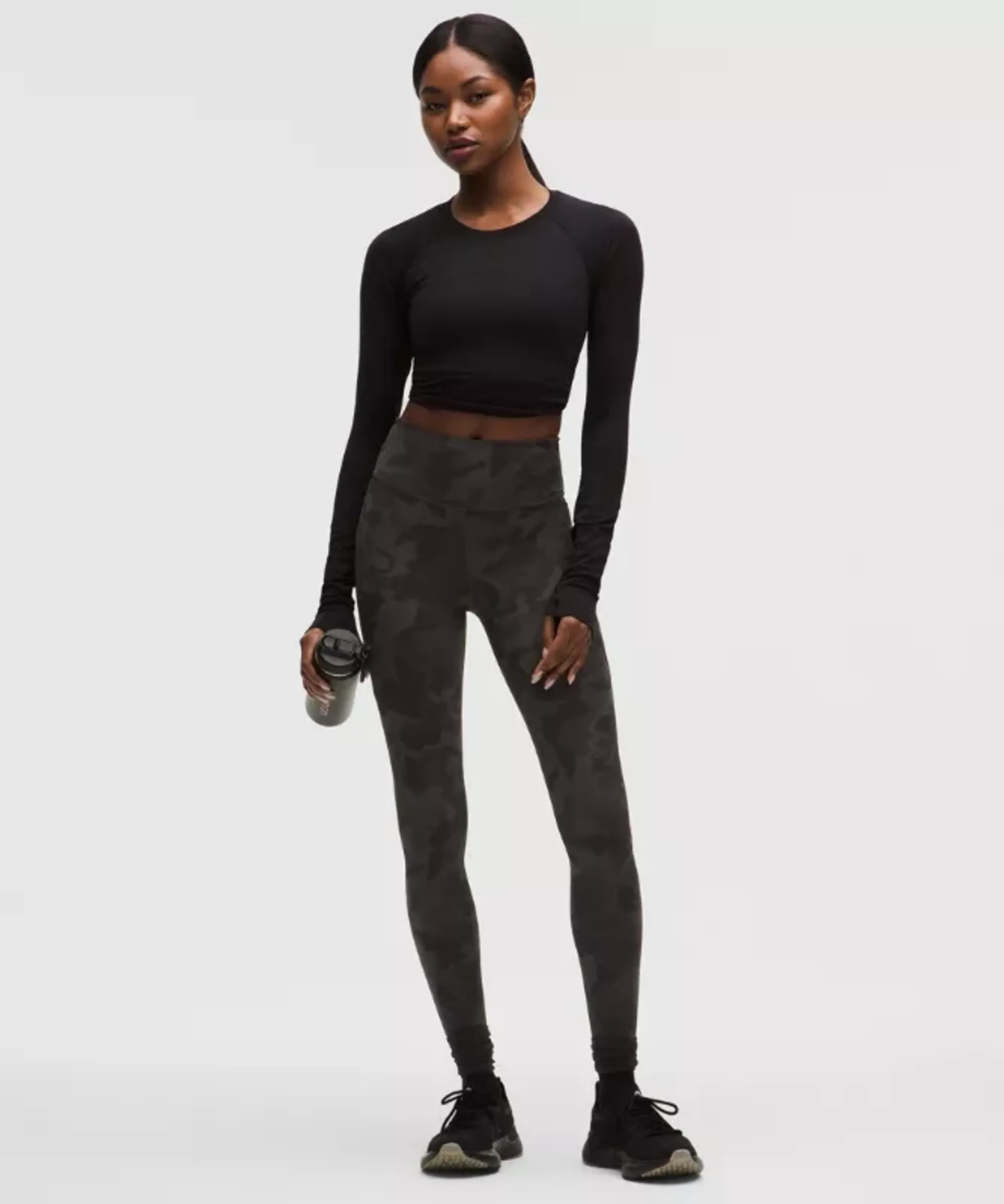 lululemon – Women's Fast and Free High-Rise Tight Leggings 5 Pocket – 28" – Color Camo/Black – Size 0