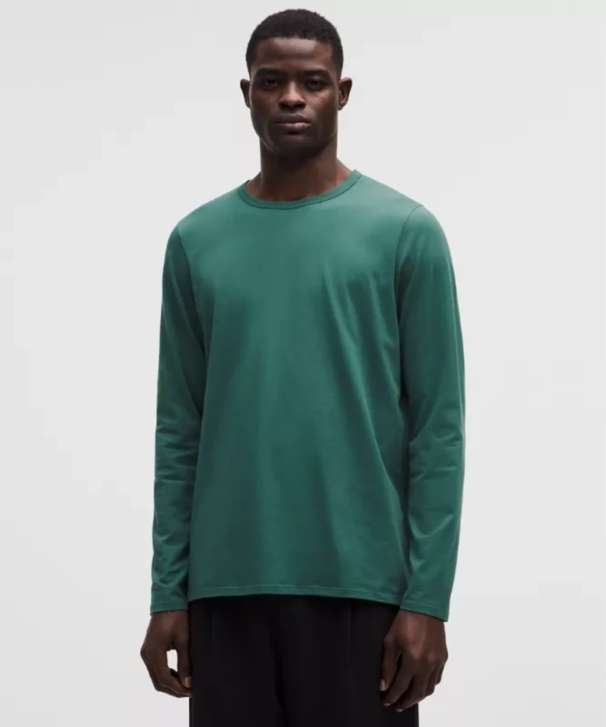 lululemon – Men's Organic Classic-Fit Long-Sleeve Shirt – Color Green – Size Large