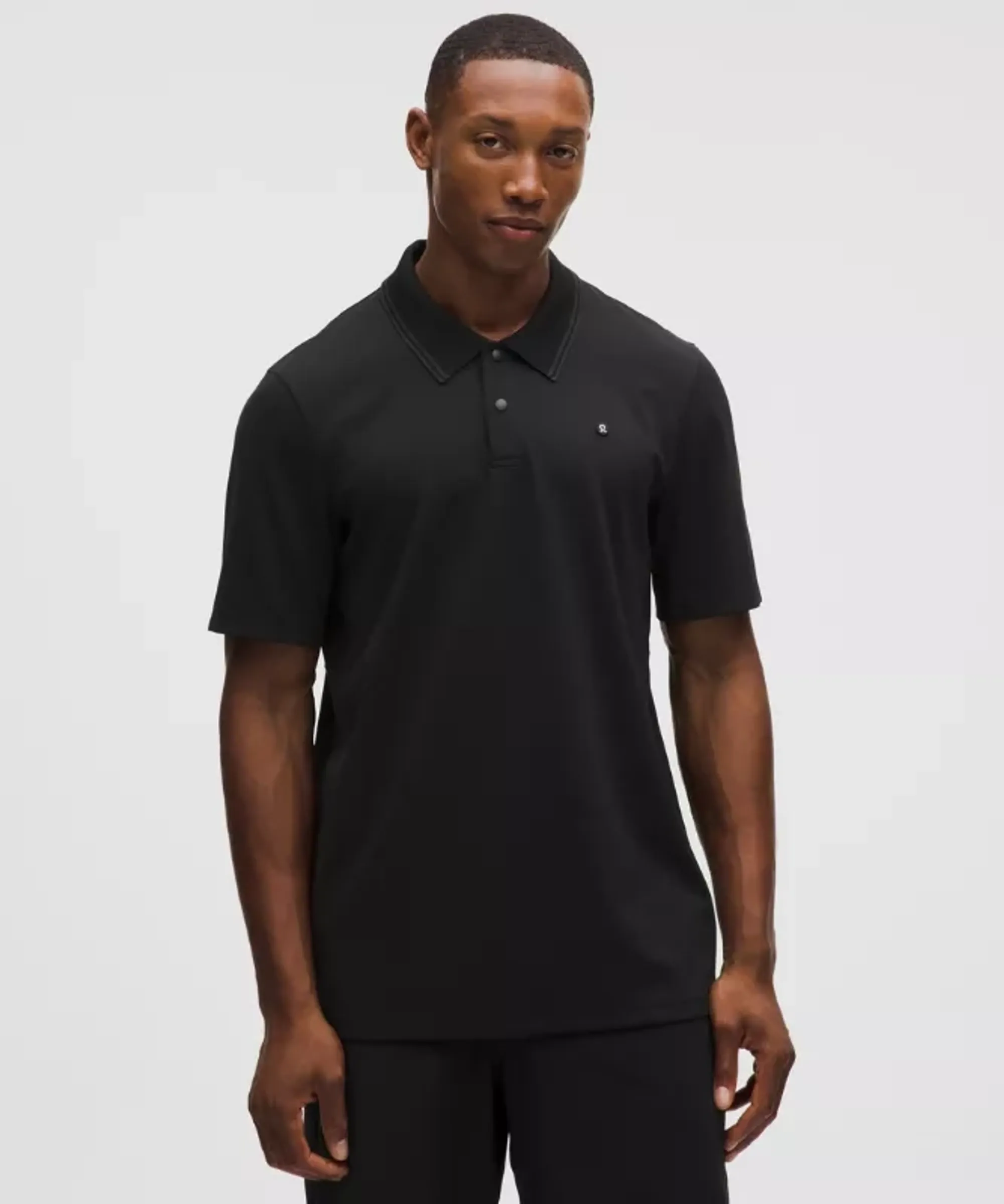 lululemon – Men's UV-Protective Short-Sleeve Polo Shirt – Color Black – Size Large