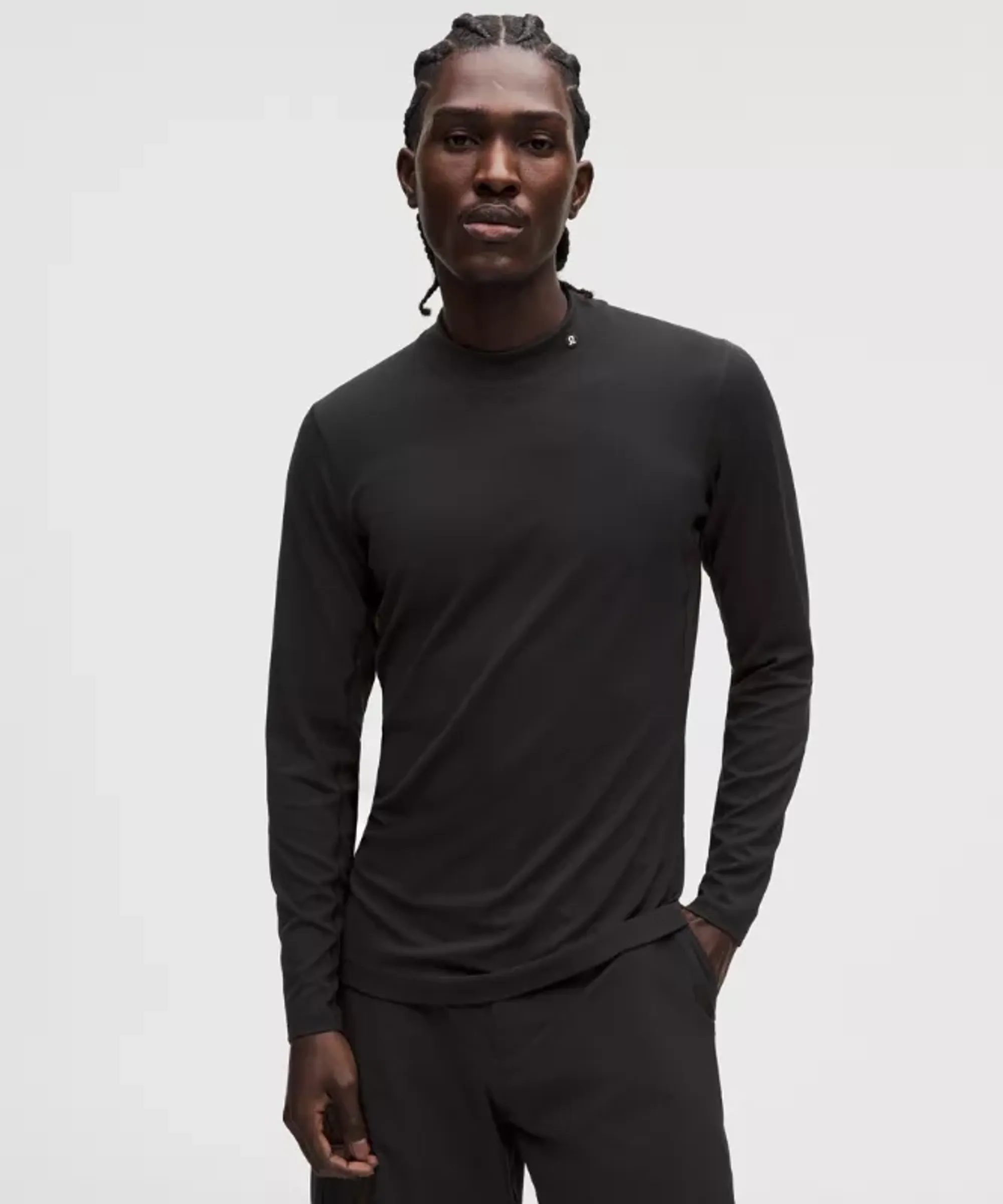 lululemon – Men's Mockneck Long-Sleeve Golf Base Layer – Color Black – Size Large