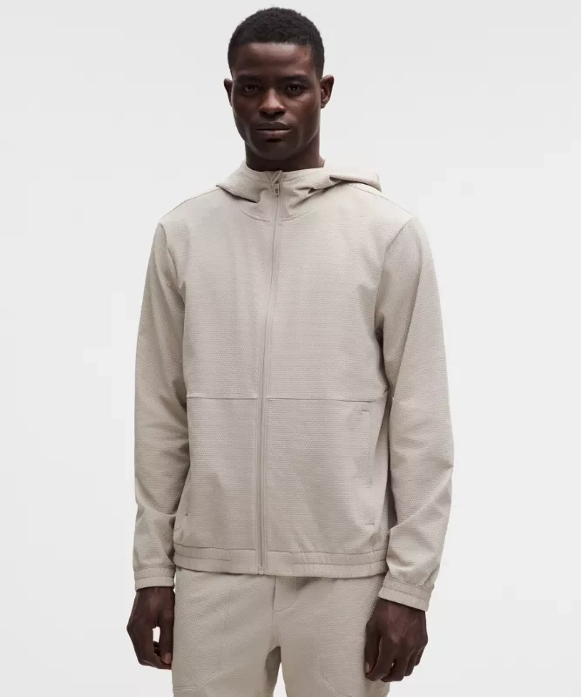 lululemon – Men's License to Train Textured Full Zip Jacket – Color Khaki – Size Large