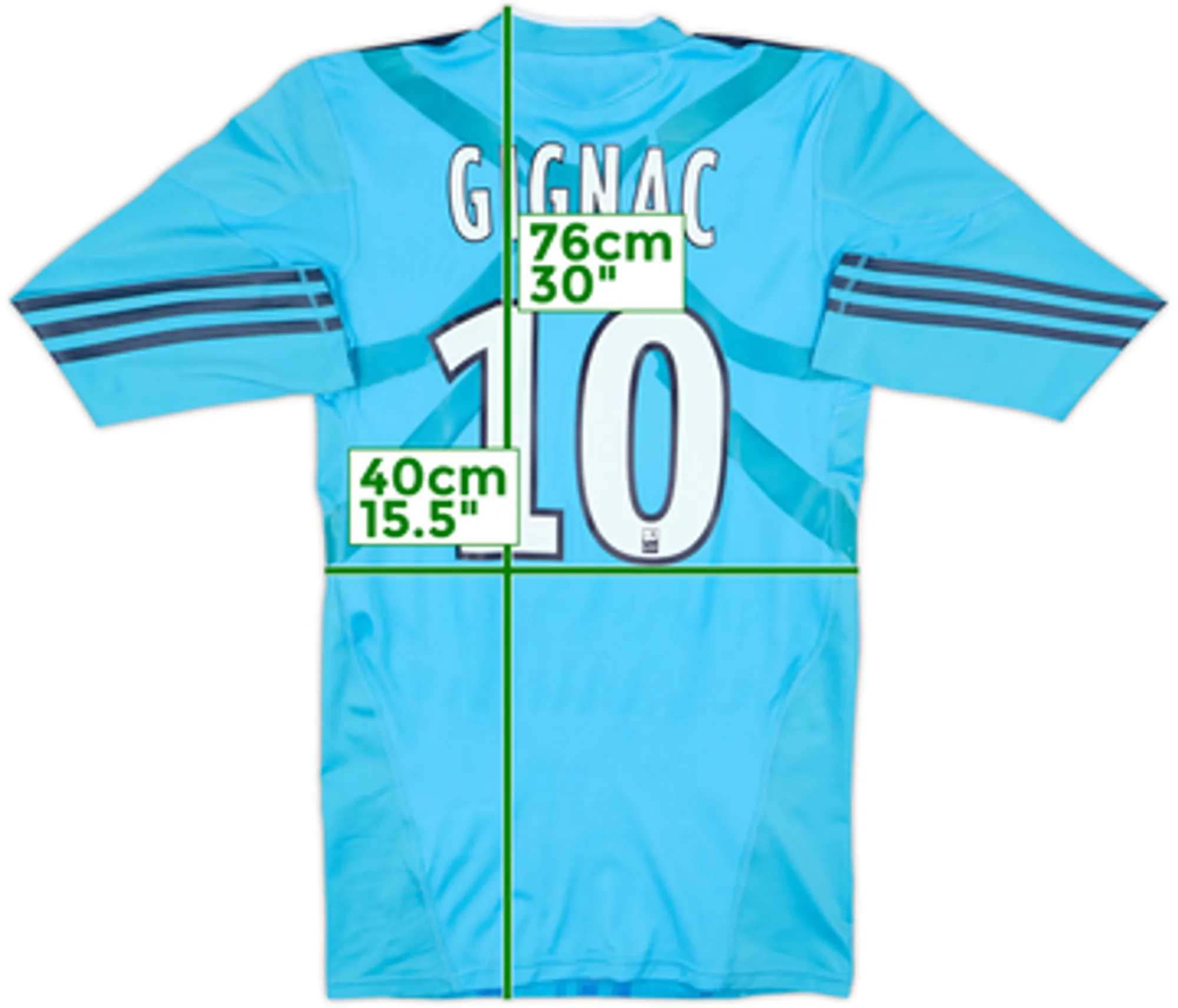 2010-11 Olympique Marseille Player Issue TechFit Away L/S Shirt Gignac #10 - 6/10 - (S)