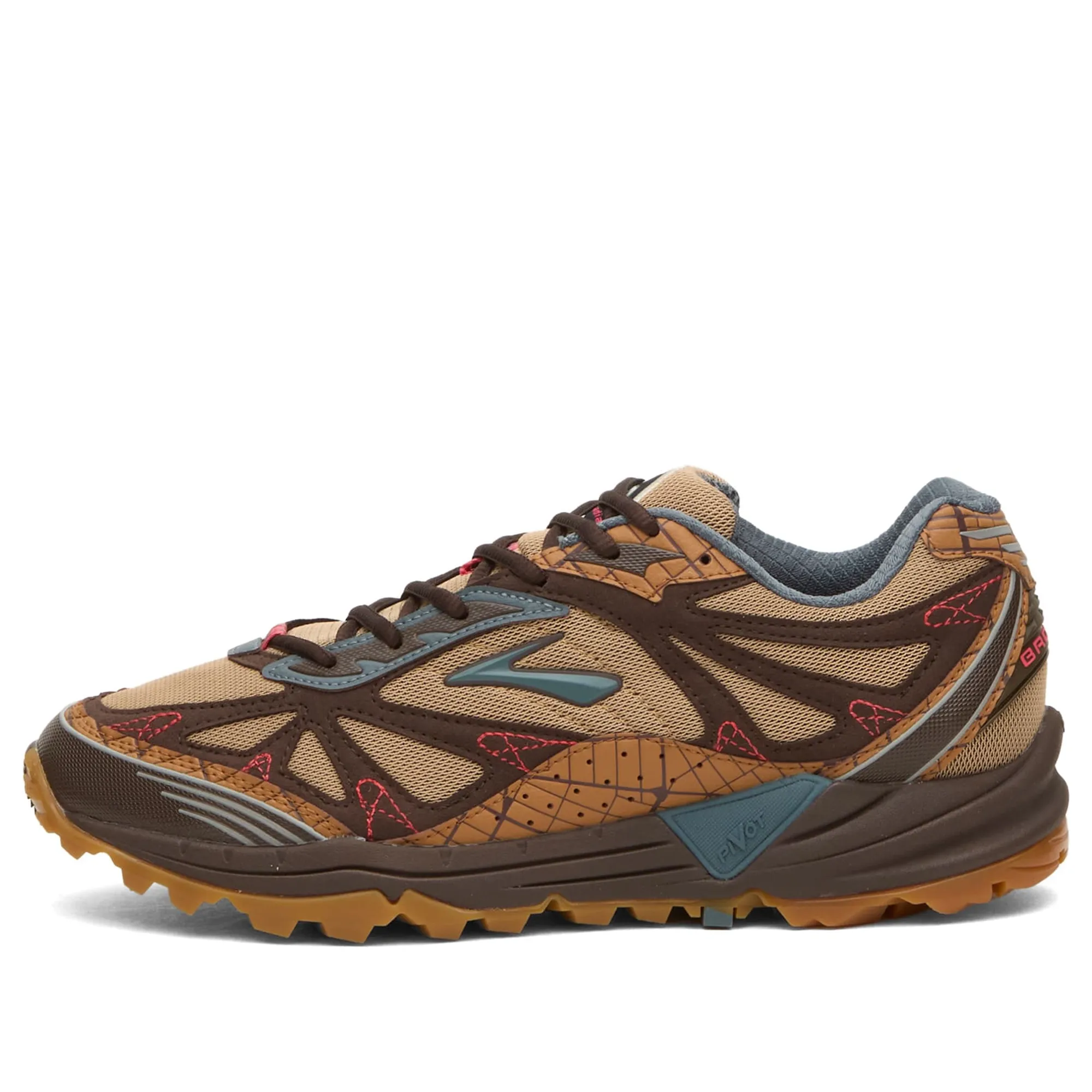 Brooks Men's x STAPLE Cascadia 1 Sneaker Ginger/Wren/Stormy Weather