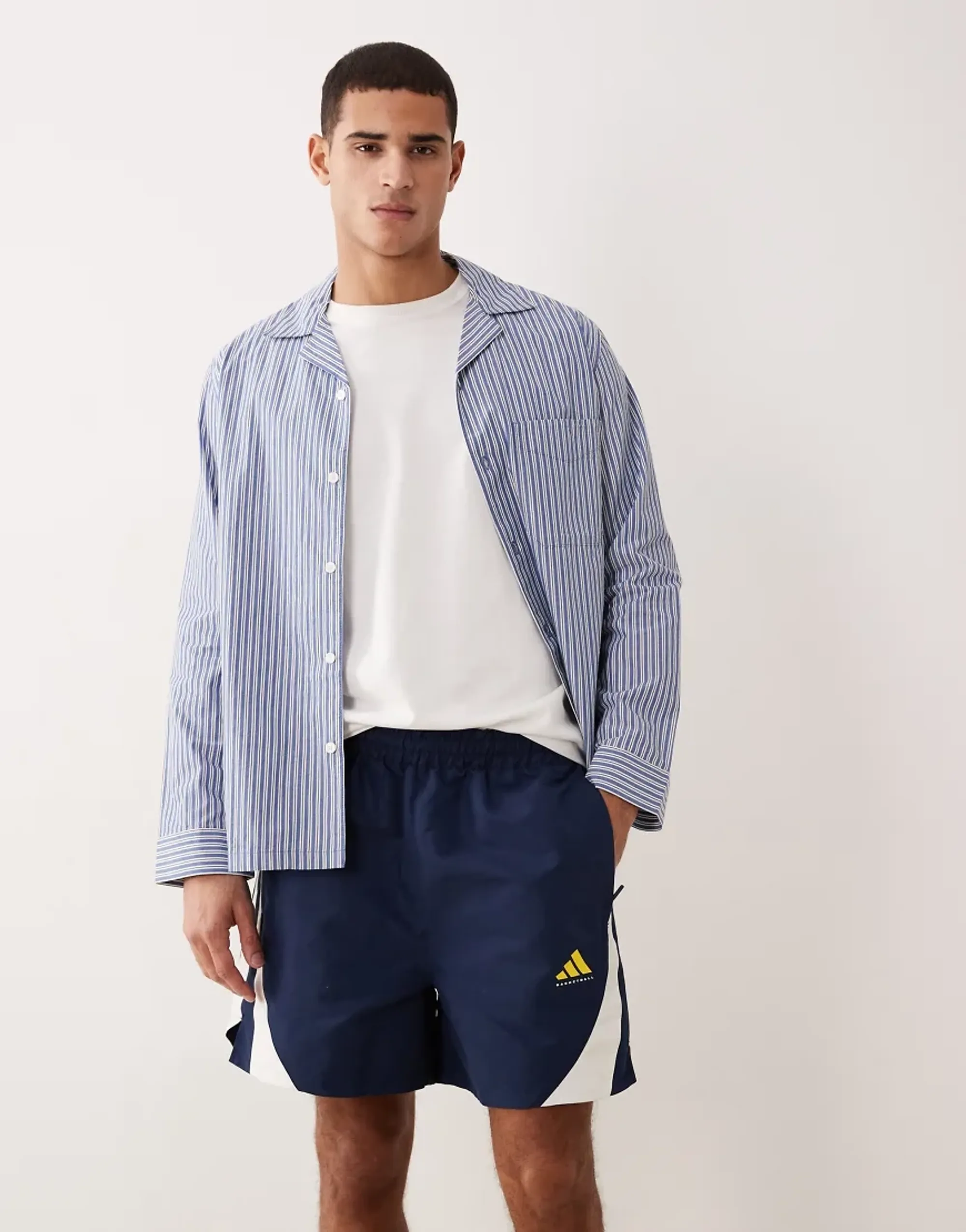 Adidas Originals Basketball Shorts In Navy