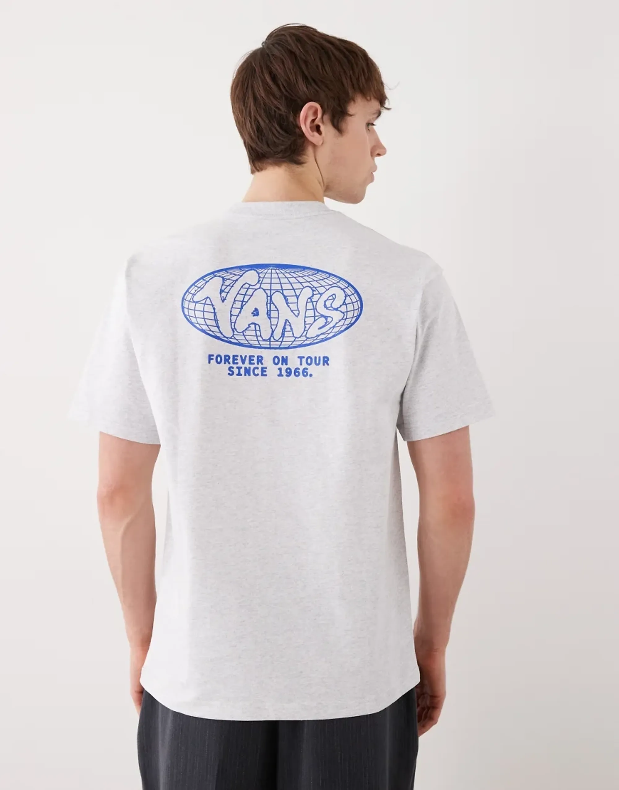 Vans - World Tour Loose Ss Tee Light Grey Heather, Man, Grey