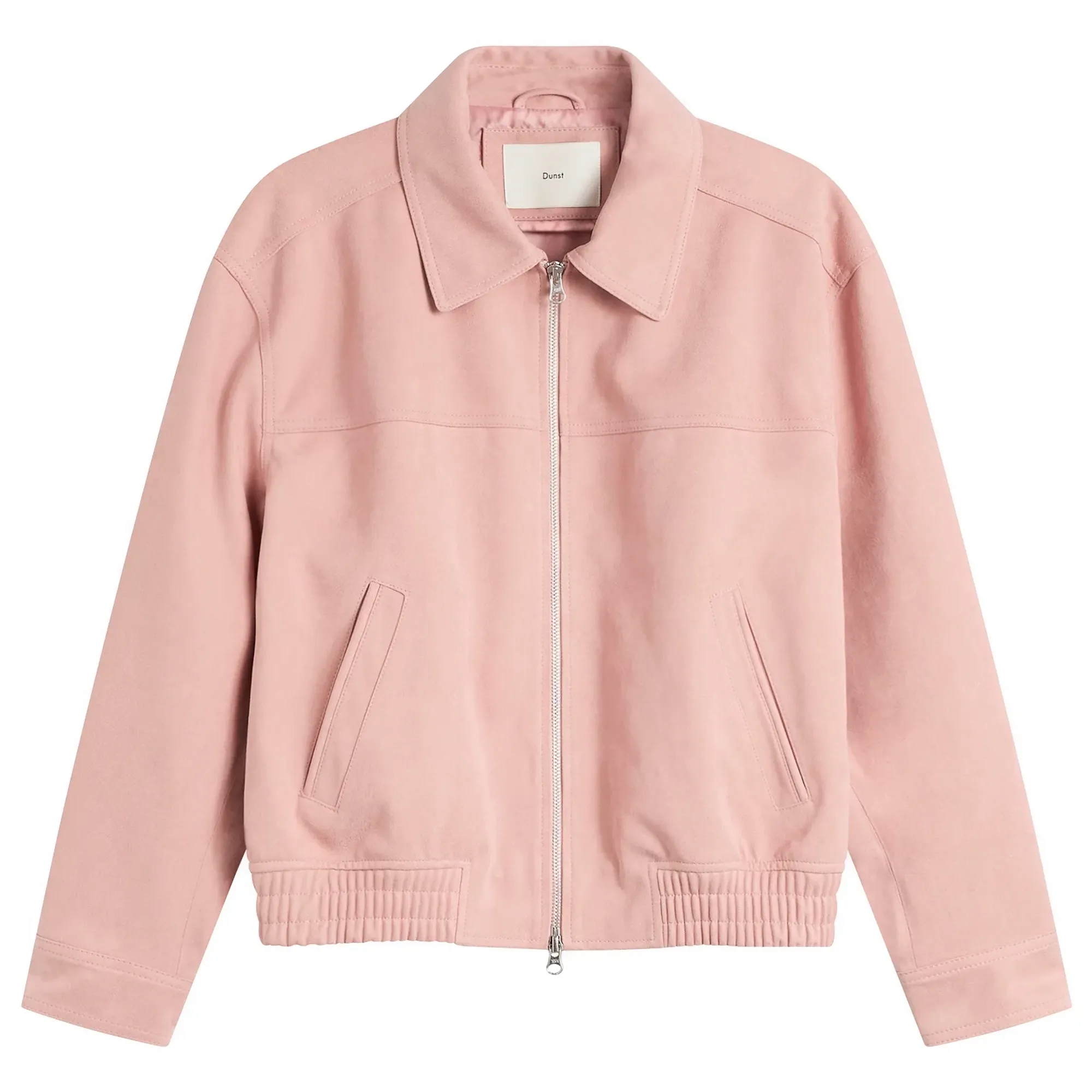 DUNST Women's Vegan Suede Collared Blouson Soft Pink