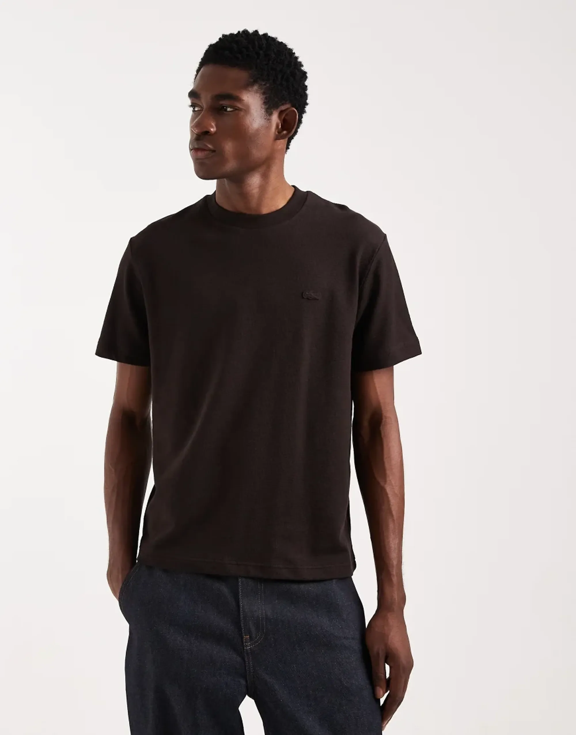 Lacoste Textured Jersey T-shirt - Brown