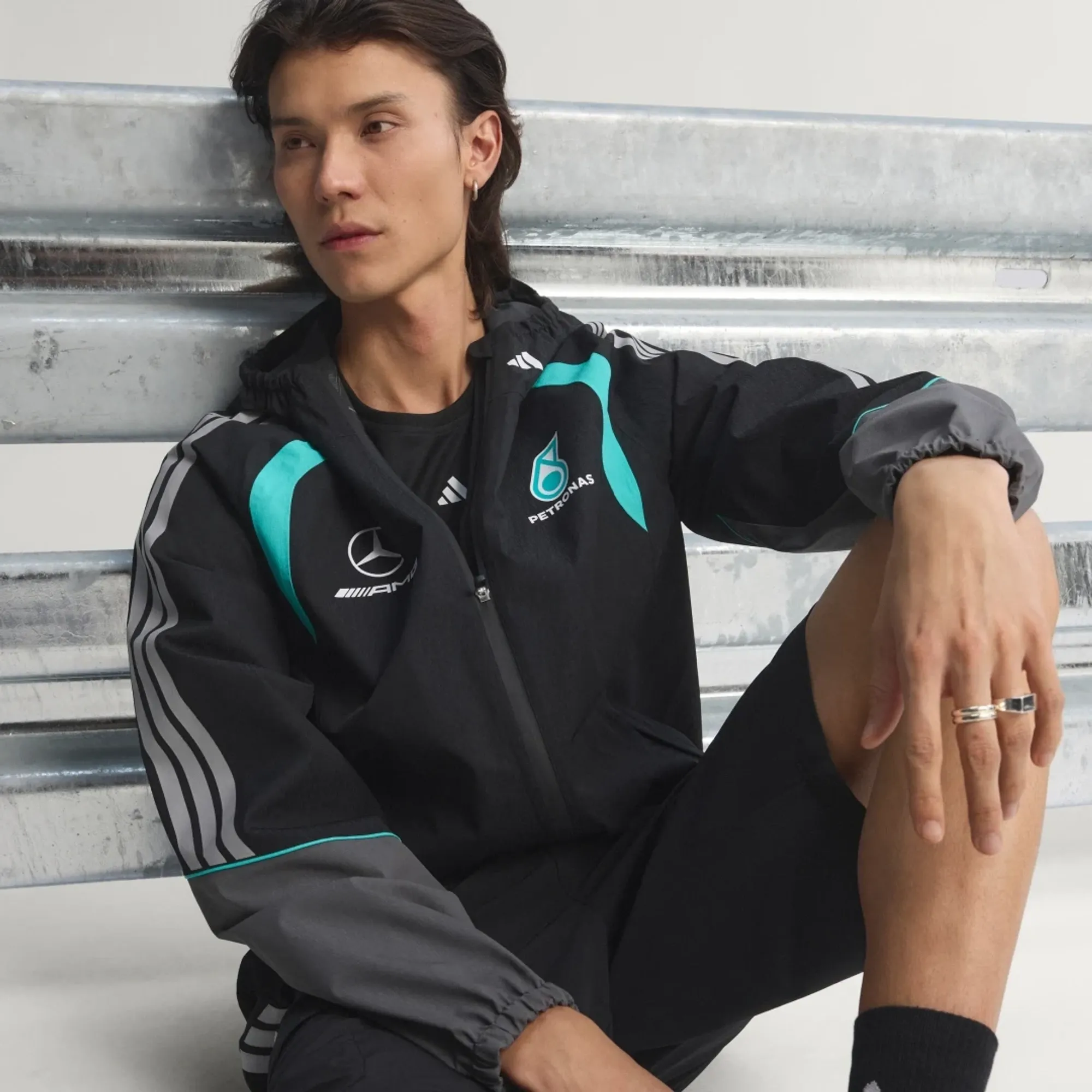 adidas MERCEDES - AMG PETRONAS FORMULA 1 TEAM MECHANICS RAIN JACKET