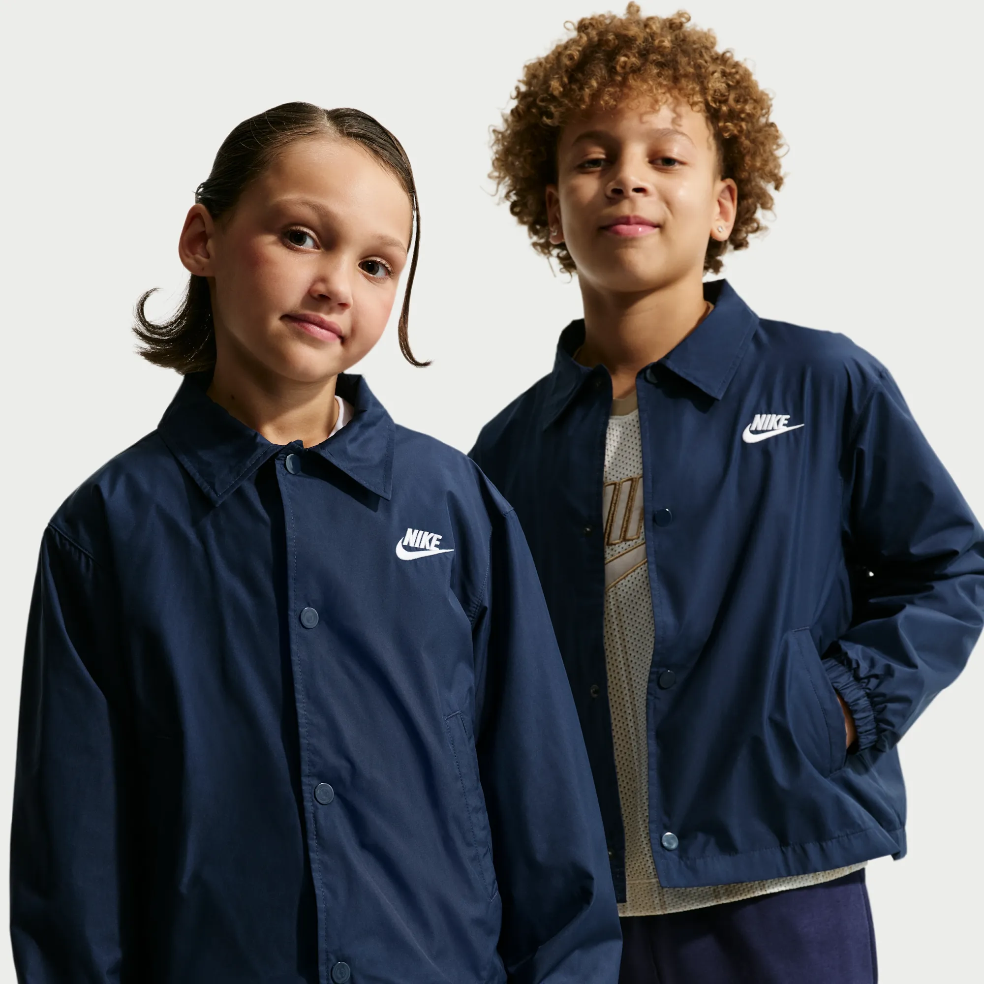Nike Club Older Kids' Repel Coaches' Jacket - Blue - Polyester