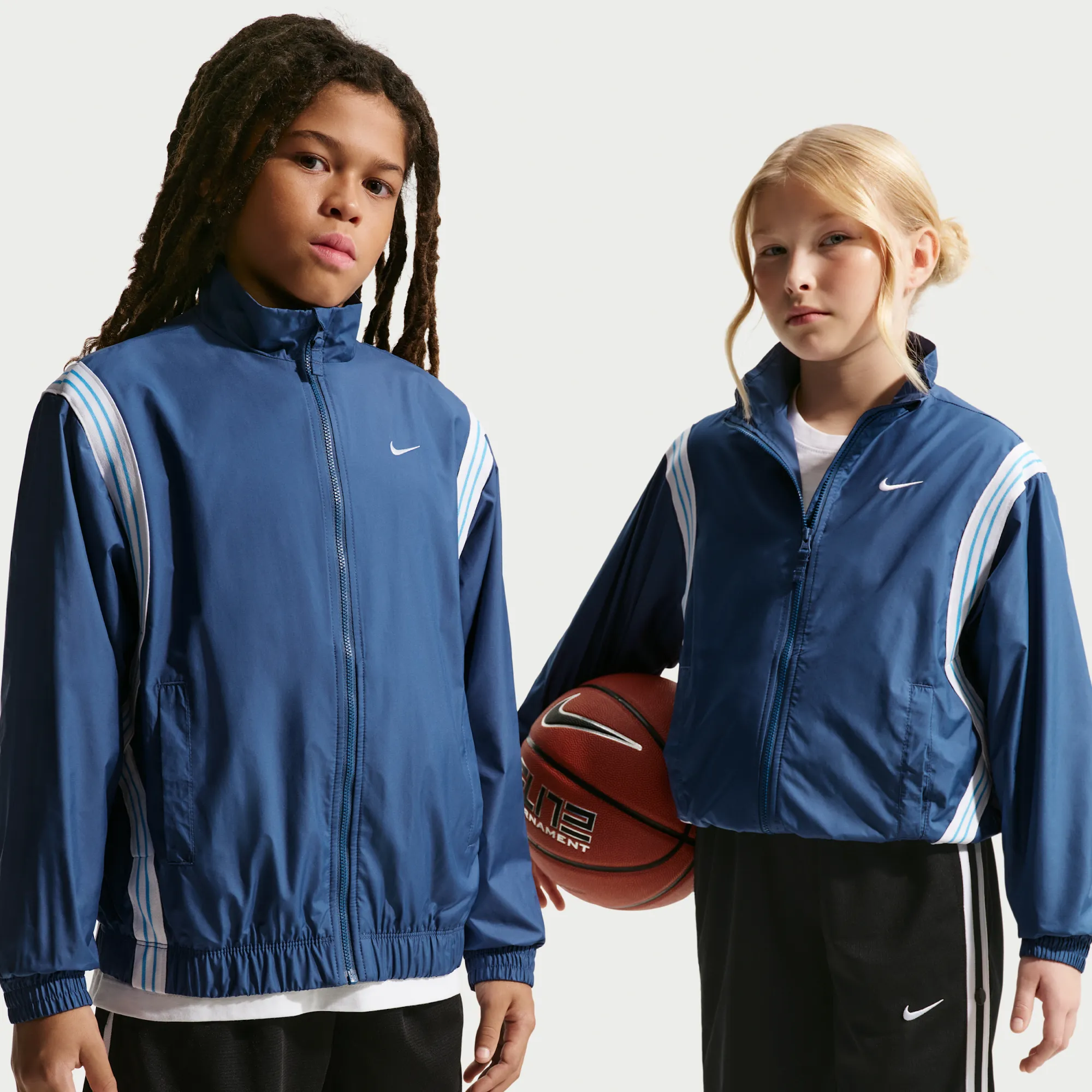 Nike Crossover Older Kids' Repel Basketball Jacket - Blue - Polyester