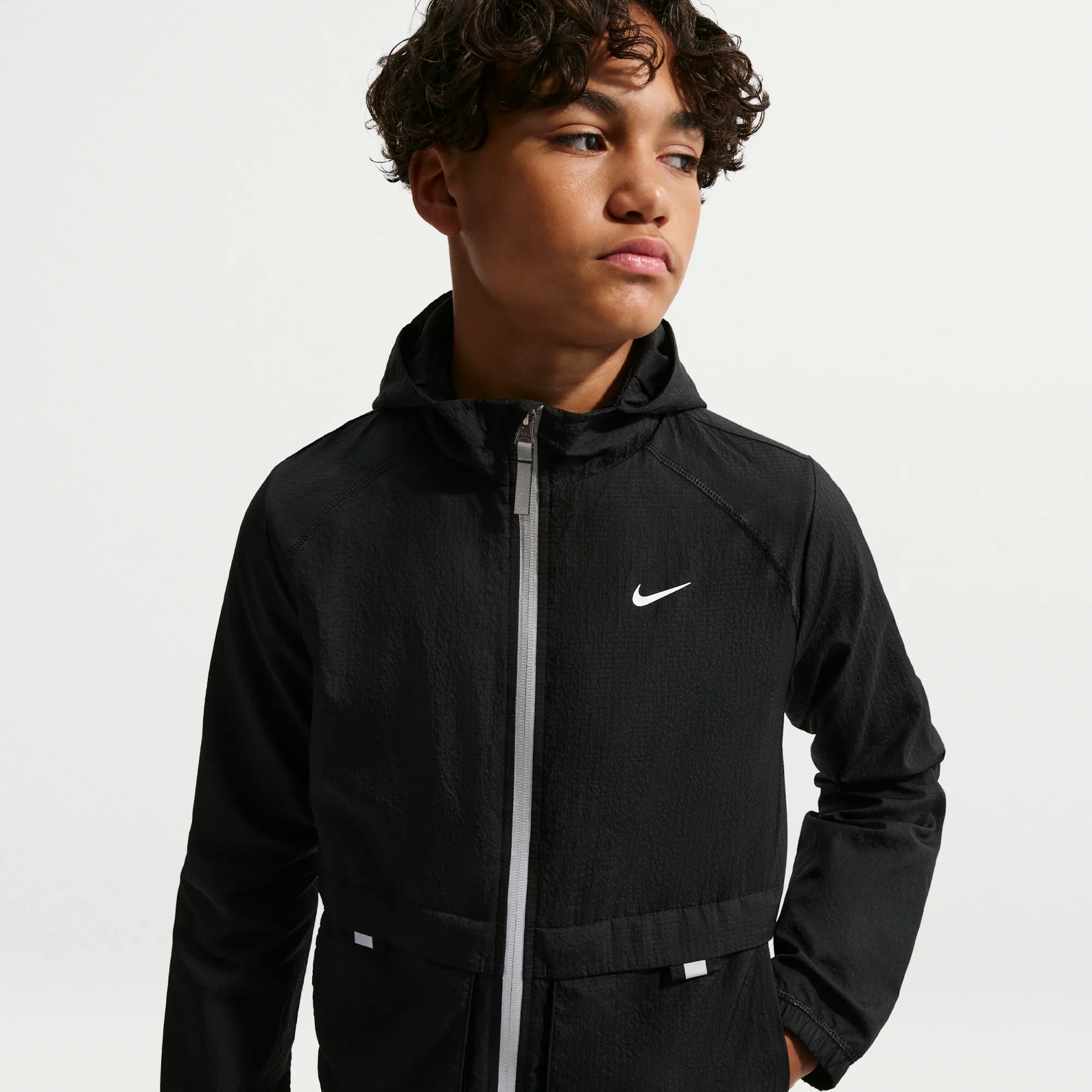 Nike City Utility Older Kids' Full-Zip Woven Jacket - Black - Nylon