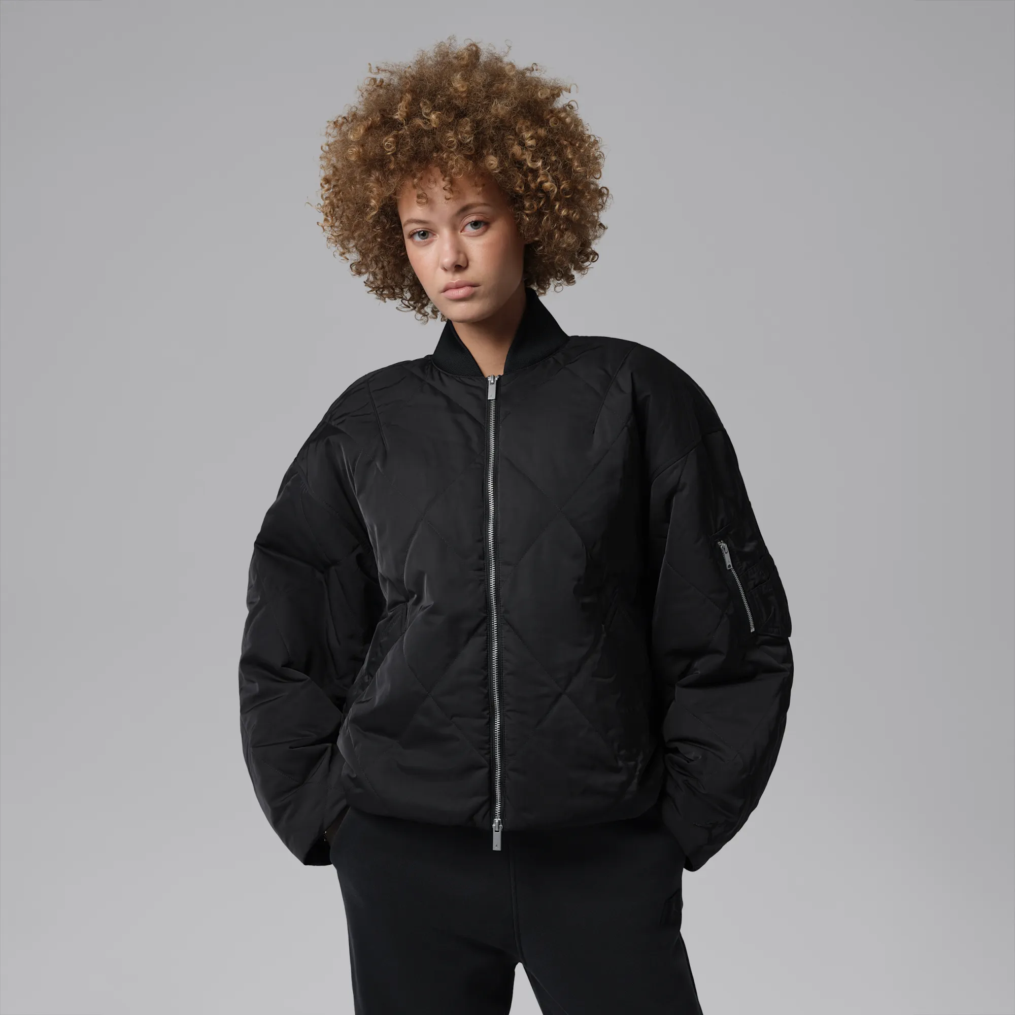 Nike Jordan Flight Women's Quilted Renegade Jacket - Black