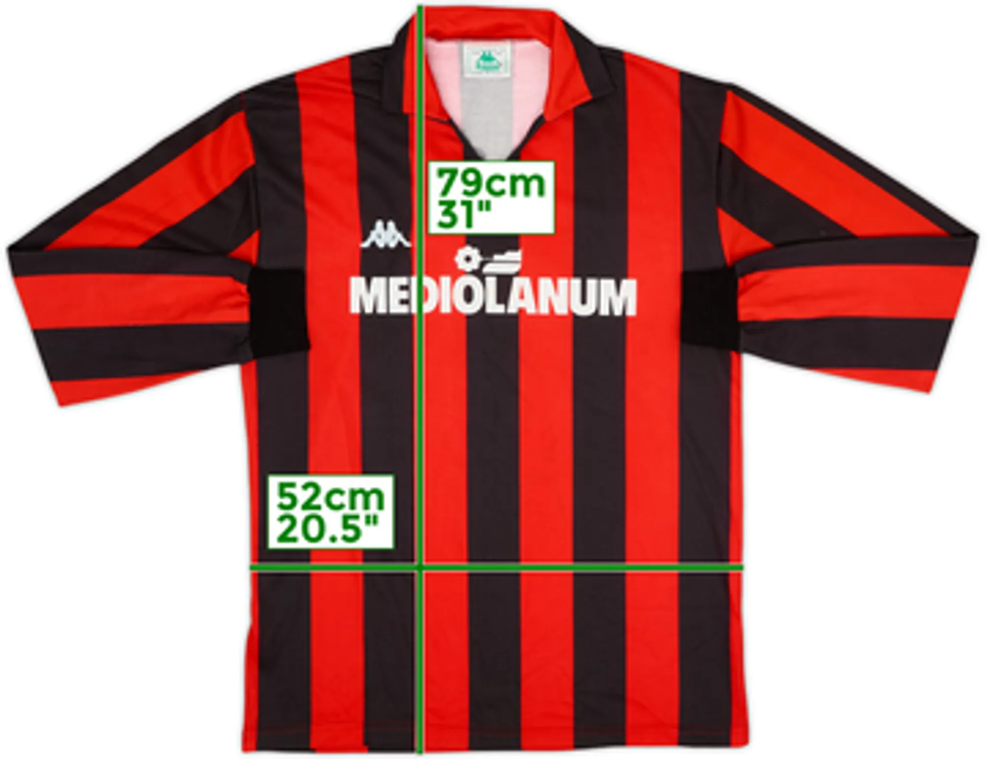 1987-88 AC Milan Home L/S Shirt - 8/10 - (L)