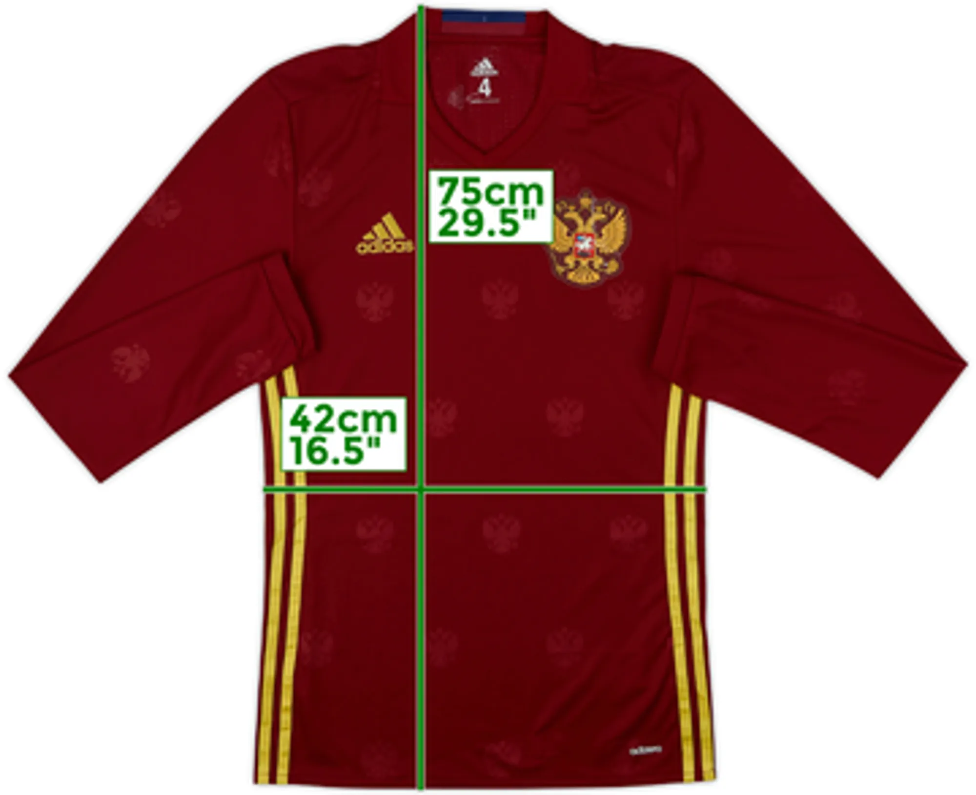 2016-17 Russia Player Issue Home L/S Shirt - 7/10 - (S)