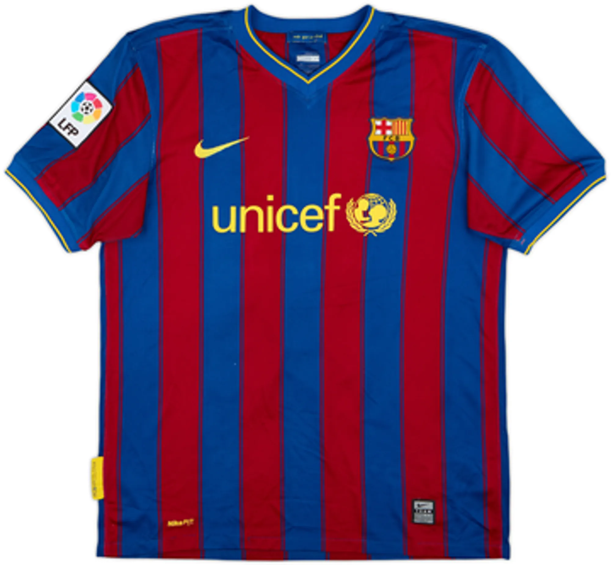 2009-10 Barcelona Home Shirt Messi #10 - 8/10 - (XL.Boys)