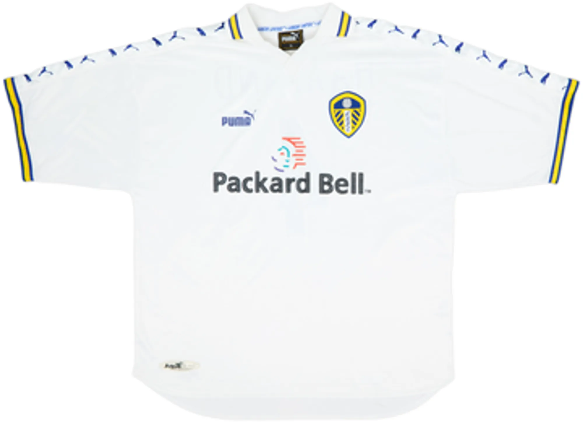 1998-00 Leeds United Home Shirt Haaland #4 - 8/10 - (XL)