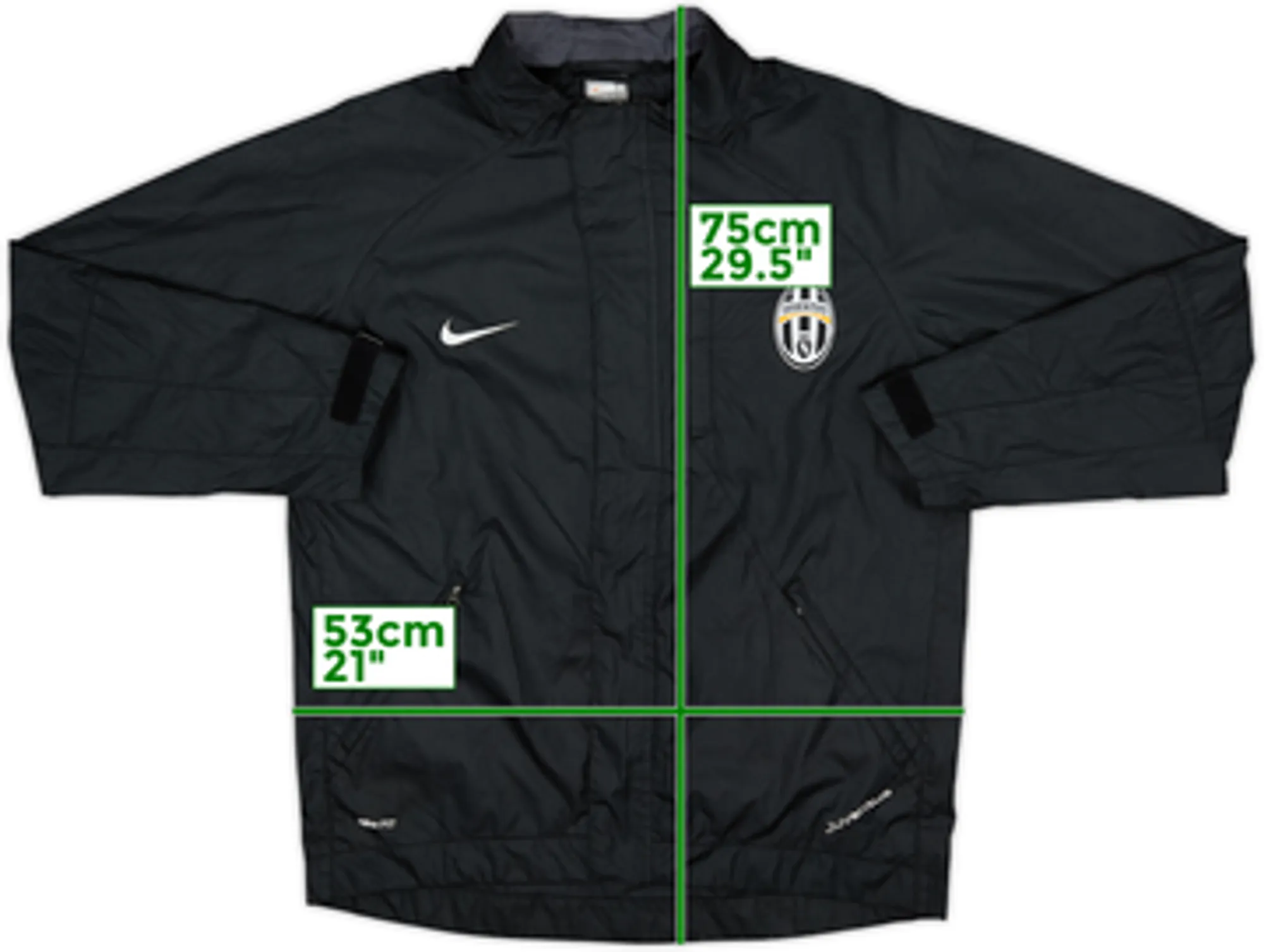 2007-08 Juventus Nike Hooded Rain Jacket - 8/10 - (S)
