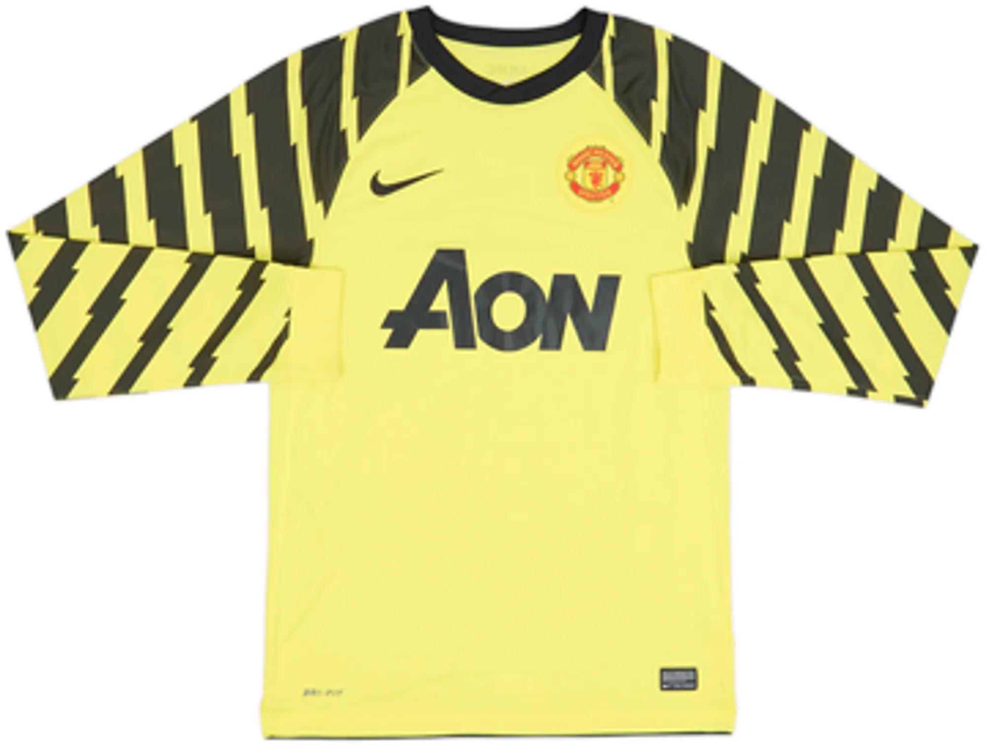 2010-11 Manchester United Yellow GK Shirt Van Der Sar #1 - 9/10 - (S)
