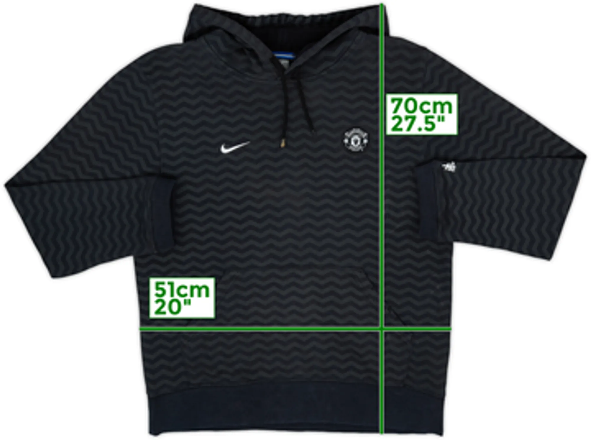 2009-10 Manchester United Nike Hooded Top - 5/10 - (M)