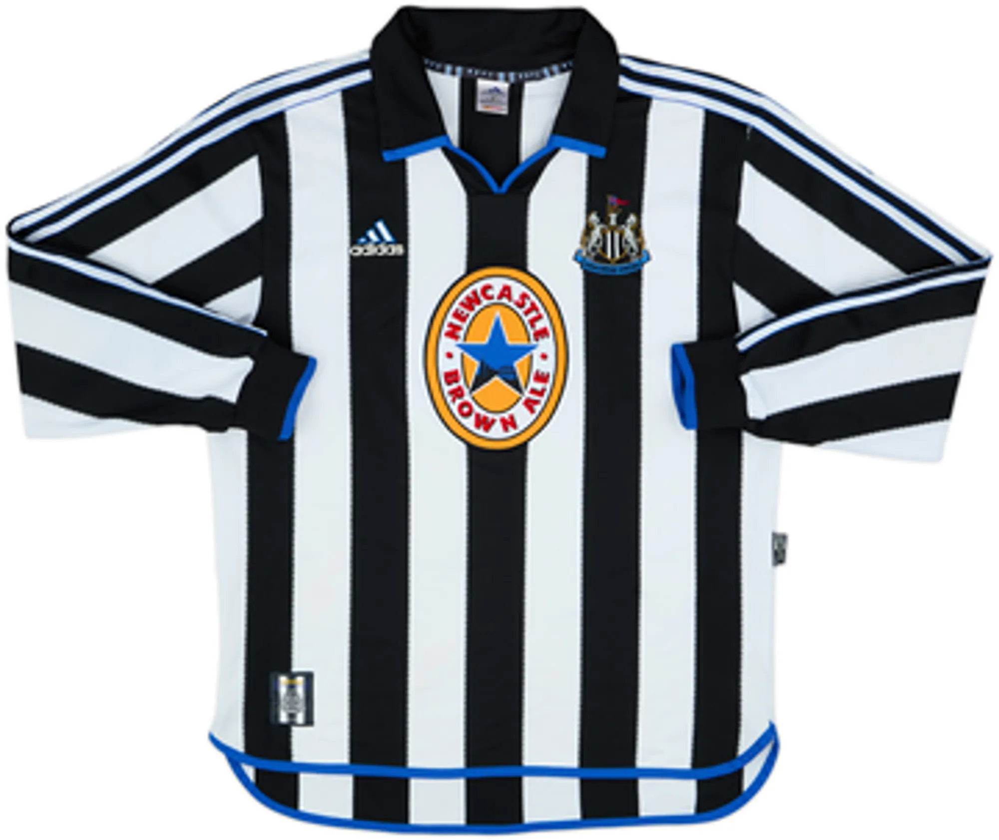 1999-00 Newcastle Home L/S Shirt Shearer #9 - 8/10 - (L)