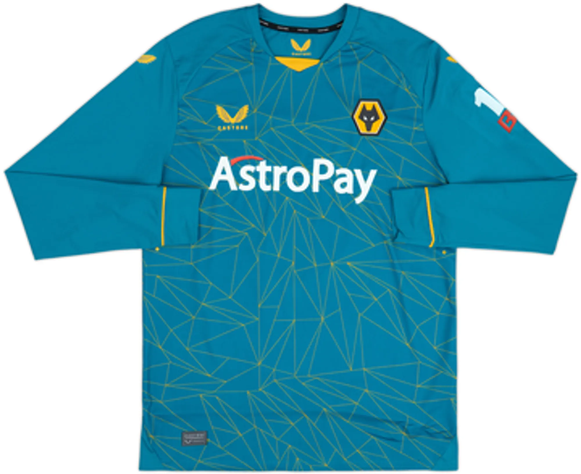 2022-23 Wolves Authentic Away L/S Shirt Neves #8 - 10/10 - (M)