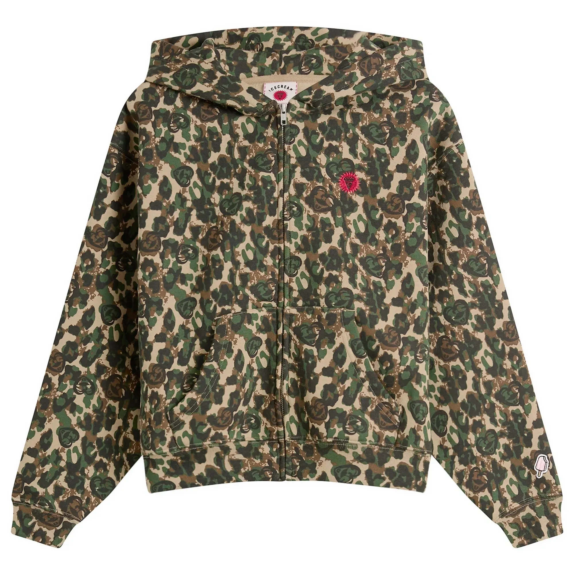 ICECREAM Women's Camo Zip Through Hoodie