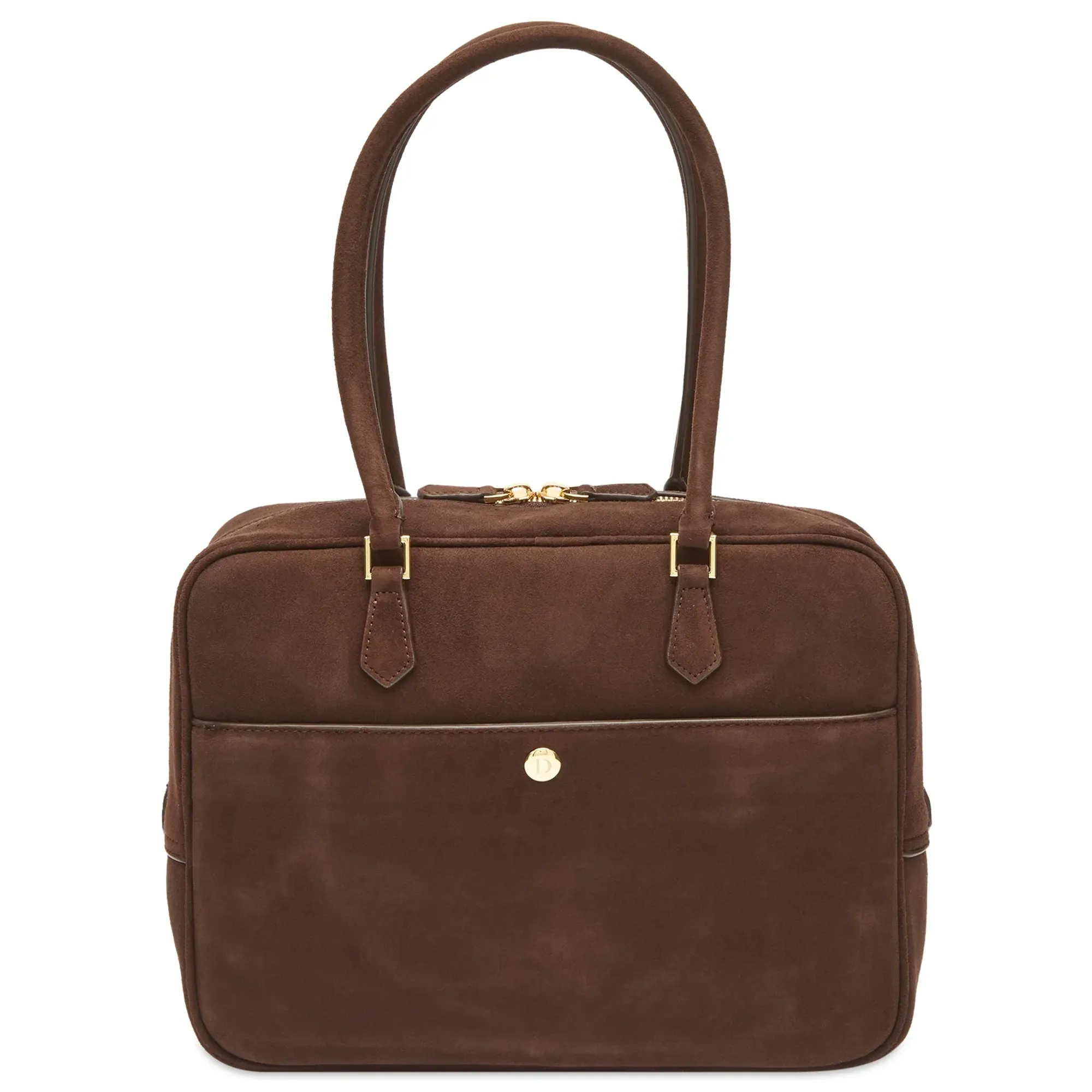 DUNST Women's Suede Shoulder Bag Deep Brown