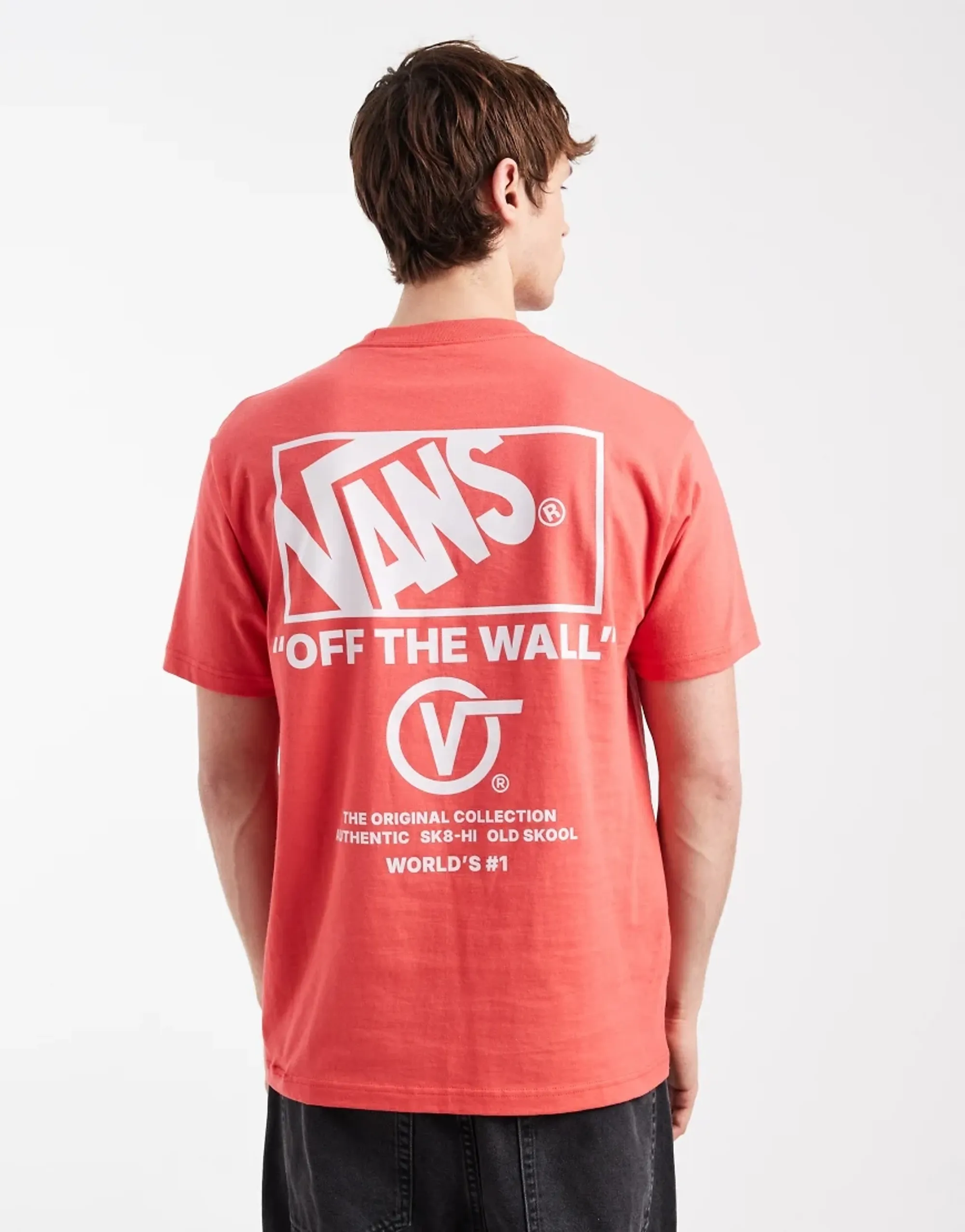 Vans Stacked Hi Tee In Crimson Haze-Red