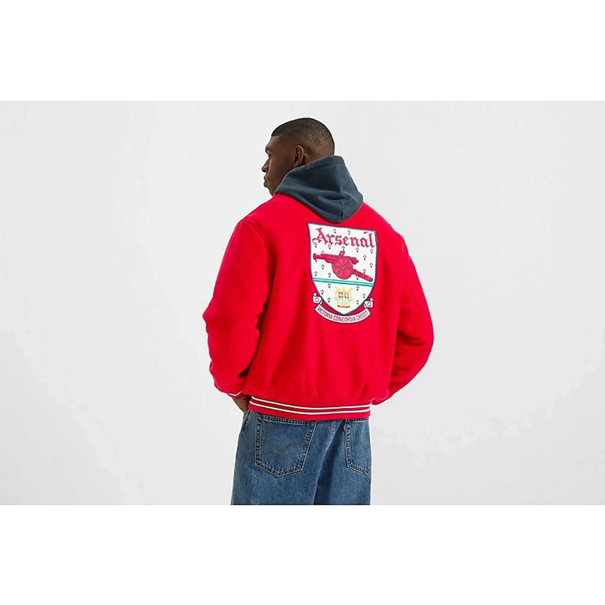 Arsenal Essentials Varsity Jacket, Red