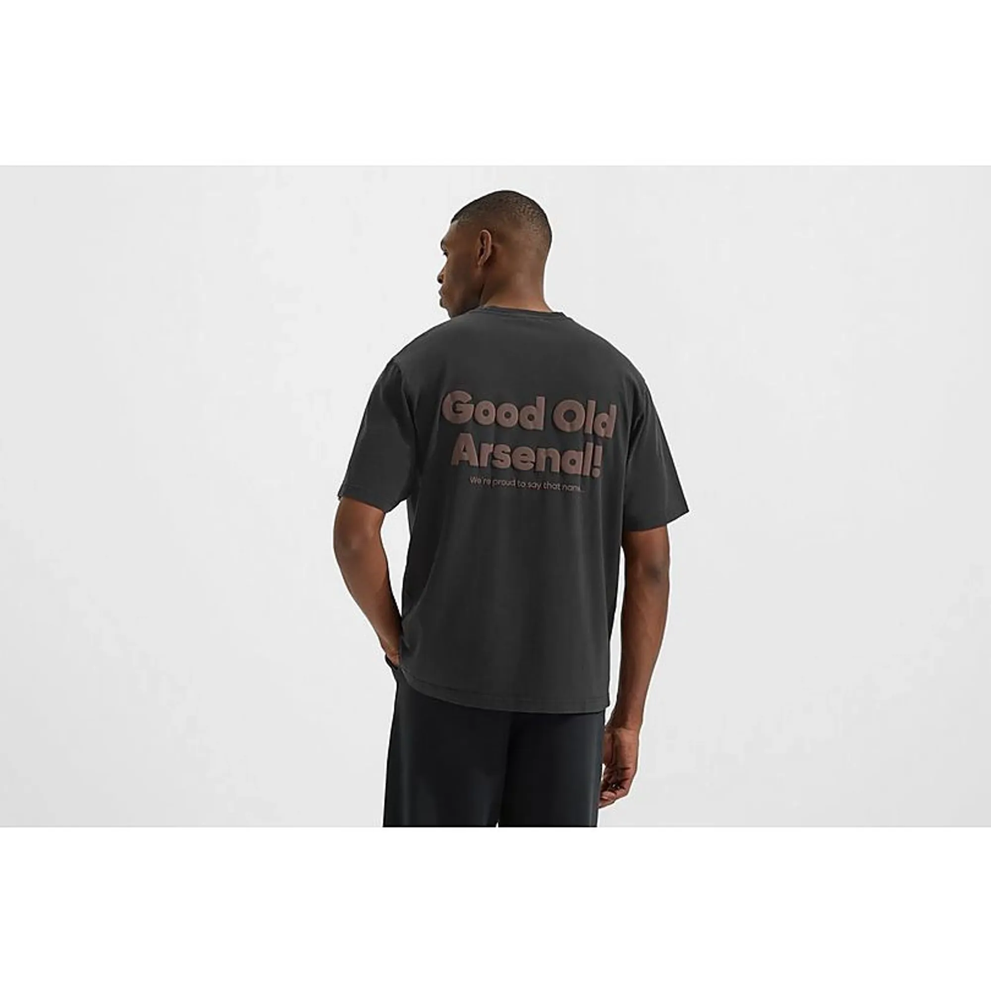 Arsenal Essentials Black Singsong T-Shirt, Black