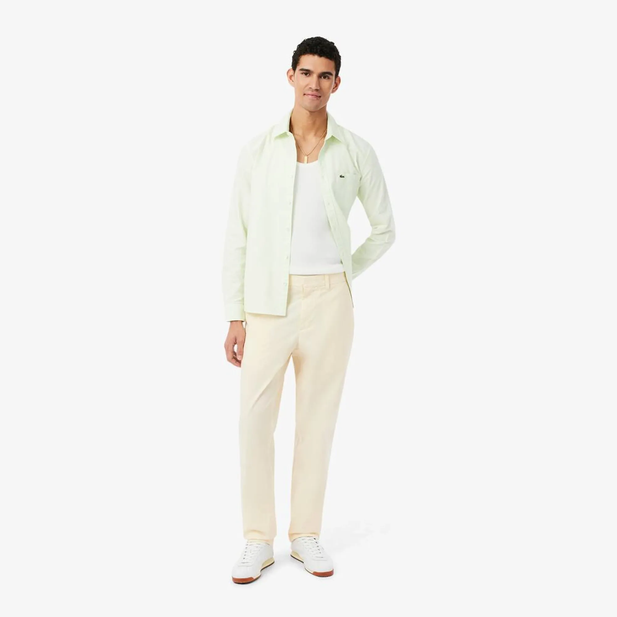Lacoste Regular Fit Cotton Twill Chino Pants - Beige