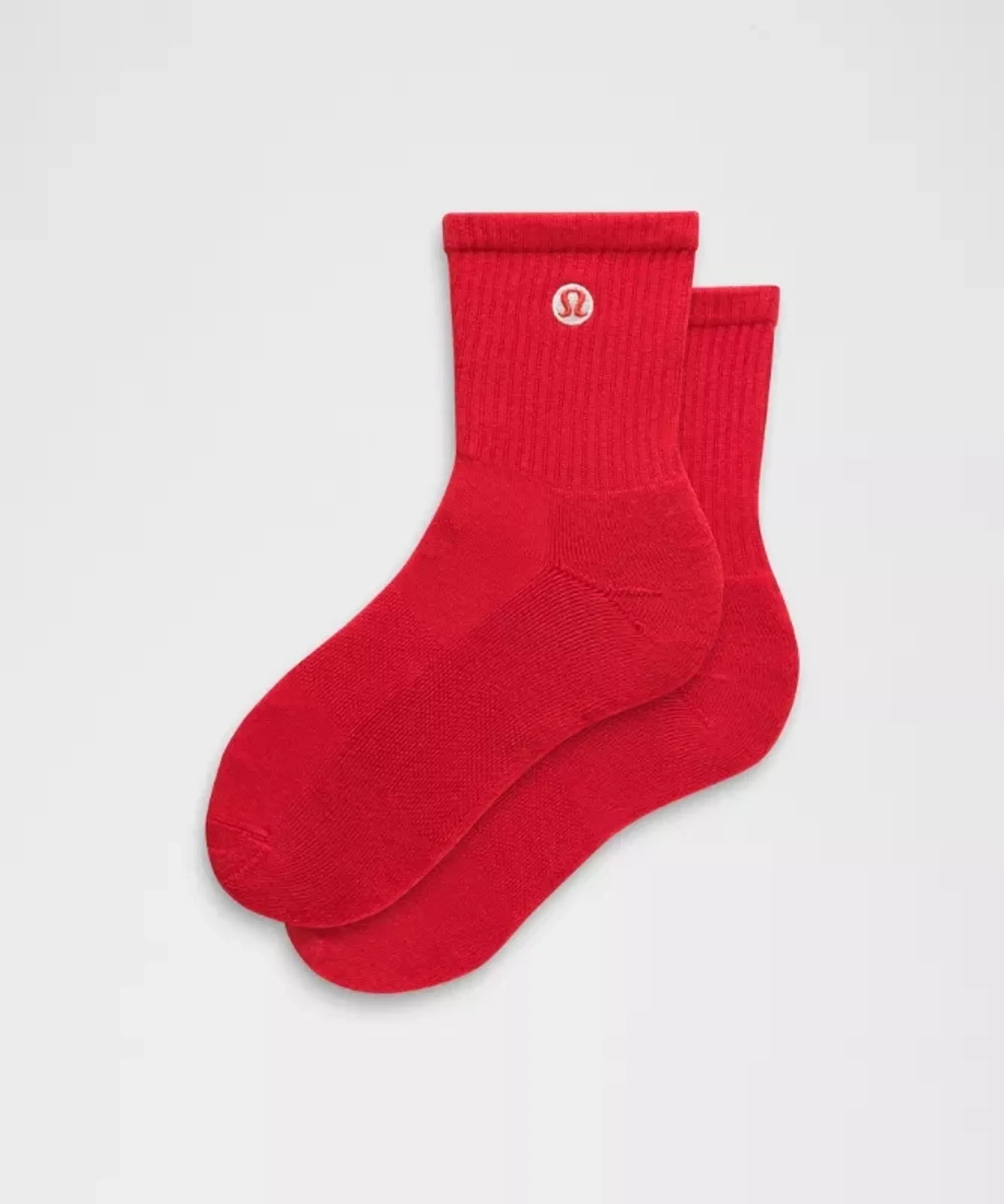 lululemon – Daily Essential Quarter Socks – Color Red/Neon – Size Large
