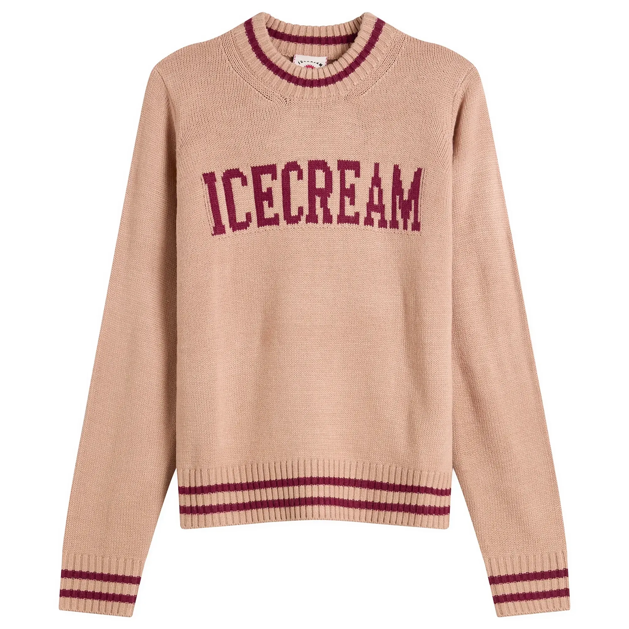 ICECREAM Women's Knitted Crewneck Sand