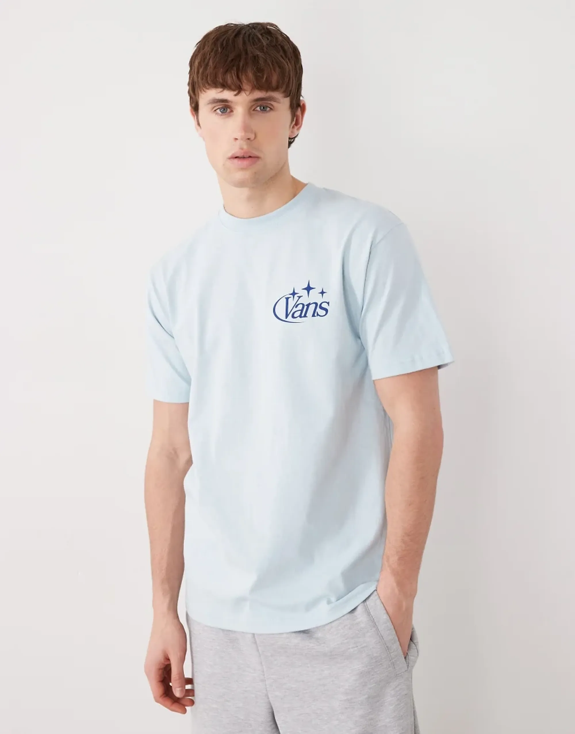 Vans Advanced Vee Tee In Dawn Mist-Blue