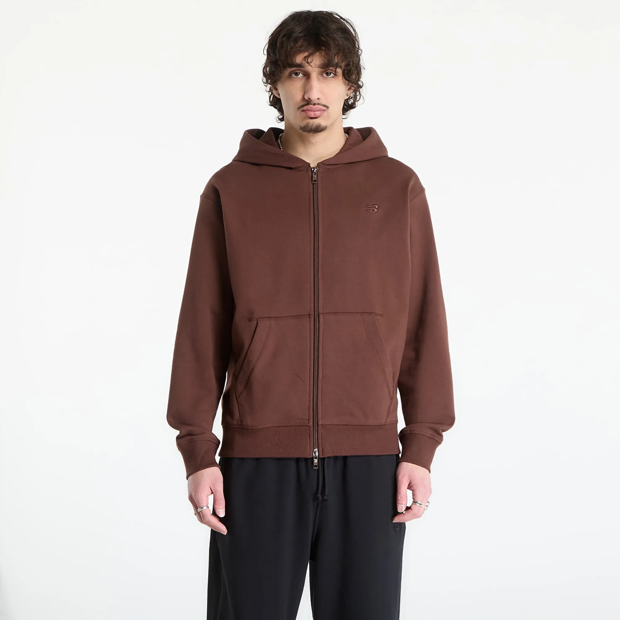 Sweatshirt New Balance Athletics French Terry Full Zip Pumpernickel L