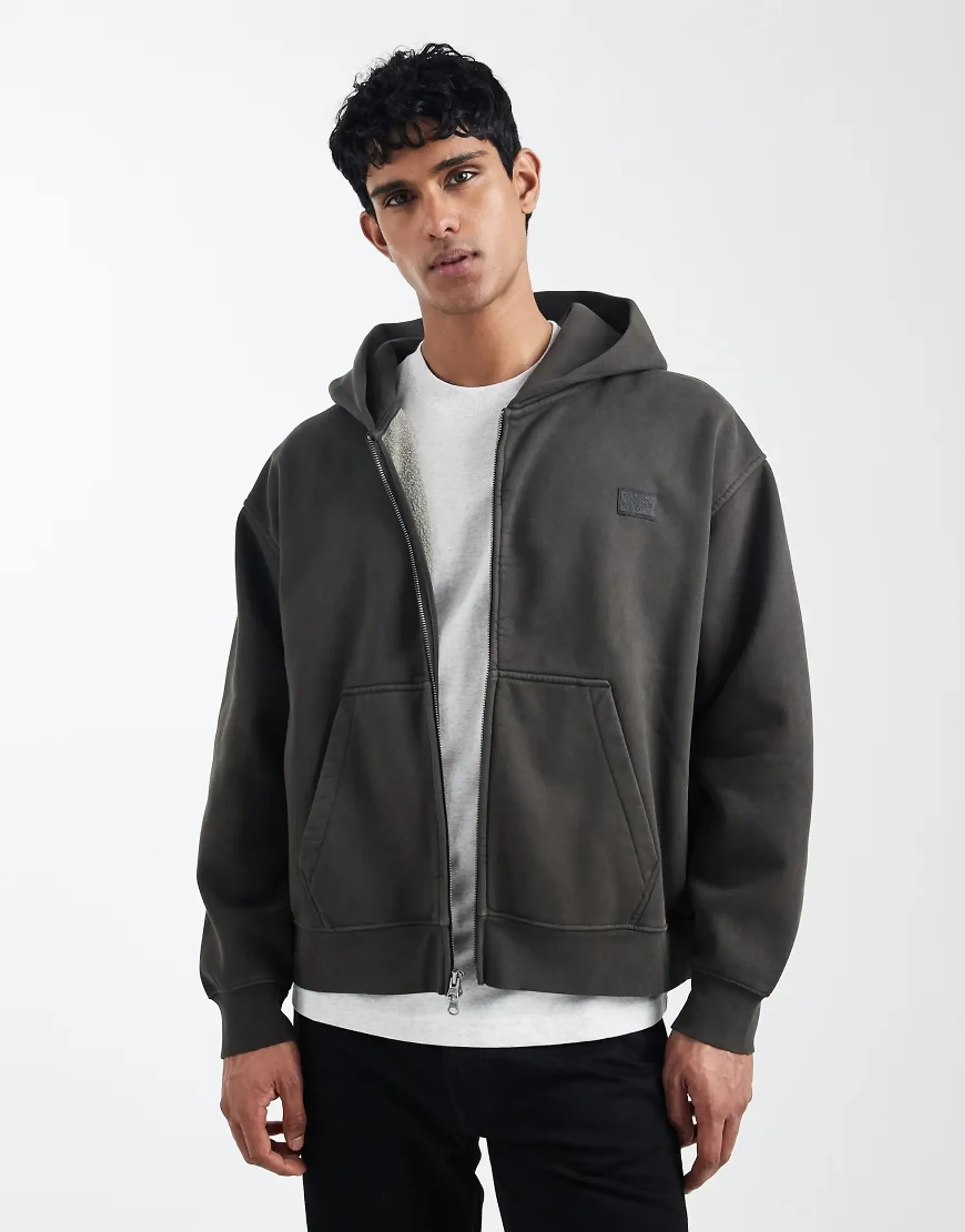 Sweatshirt Vans Premium Full Zip Hoodie Faded Black Xl